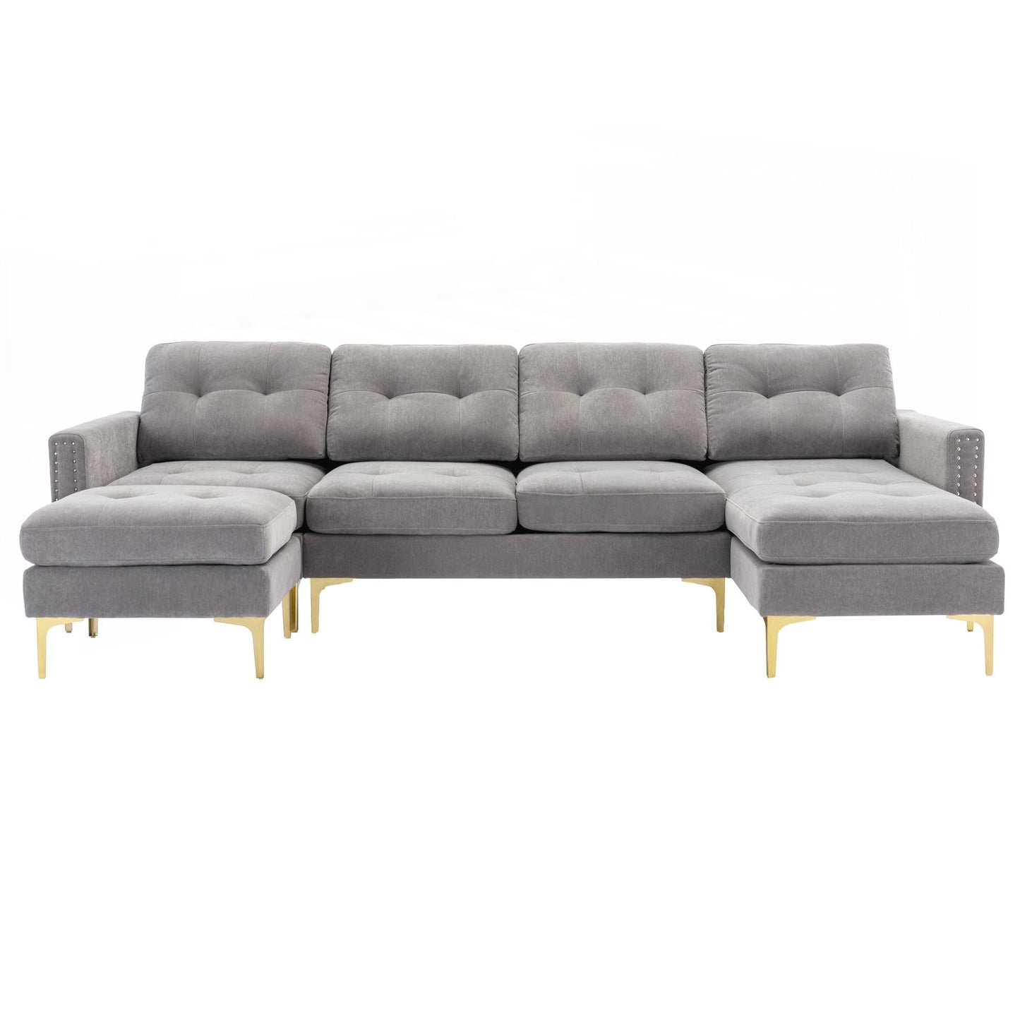 Canapé sectionnel convertible en L de 110 pouces