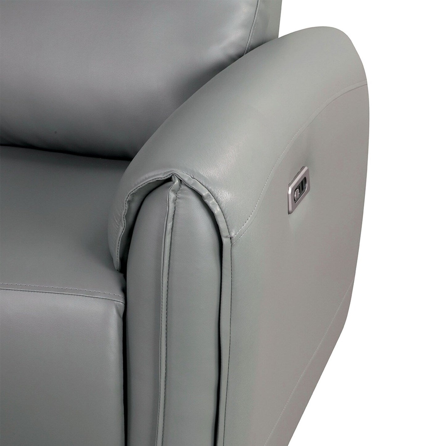 Ensemble de canapés électriques rembourrés 2 pièces avec ports de chargement USB