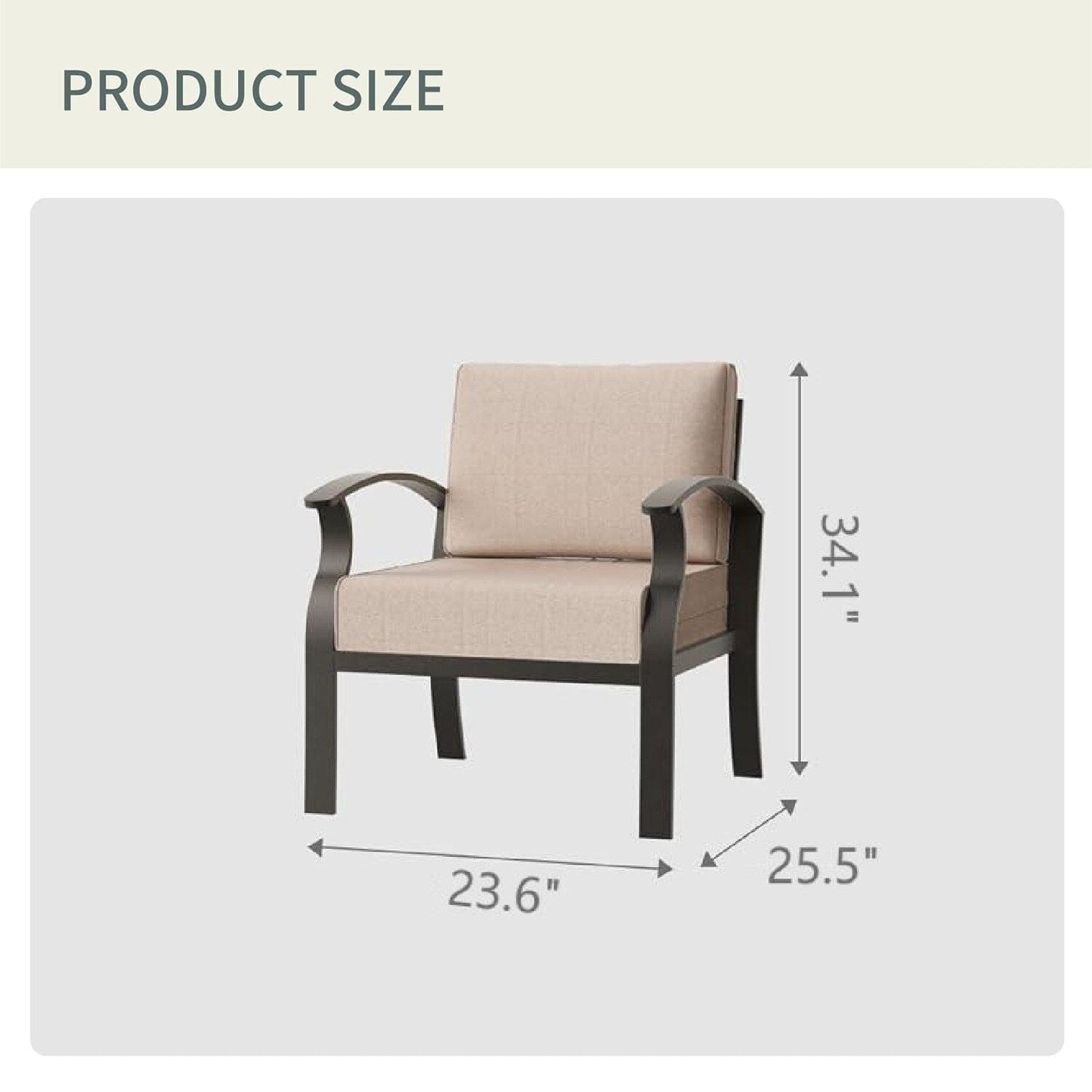 Canapés d'extérieur 2 places en aluminium avec coussins sable