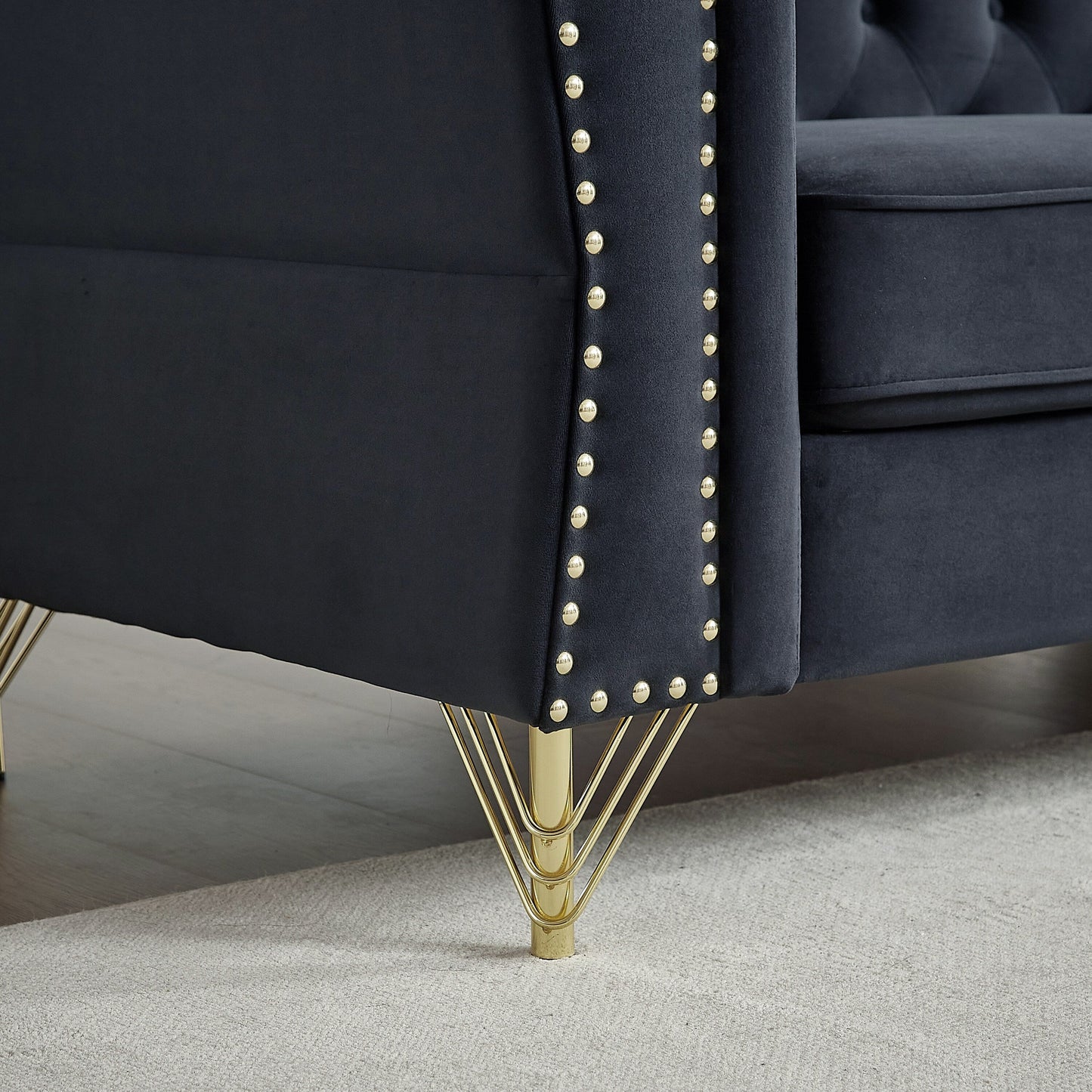 Canapé Chesterfield en velours 60.2