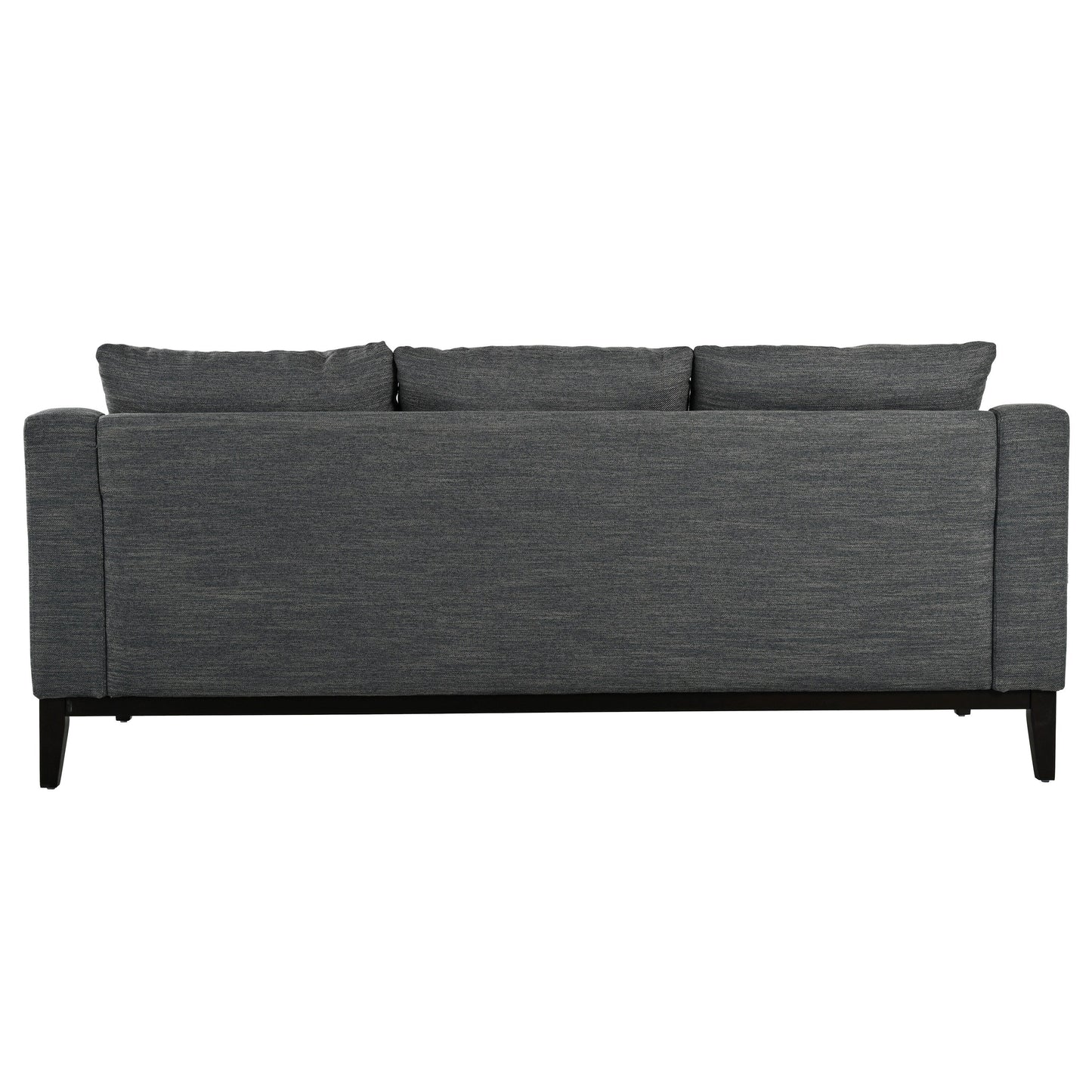 Canapé 3 places en polyester 80,5 pouces, finition bois massif – Confort haut de gamme pour salon ou bureau