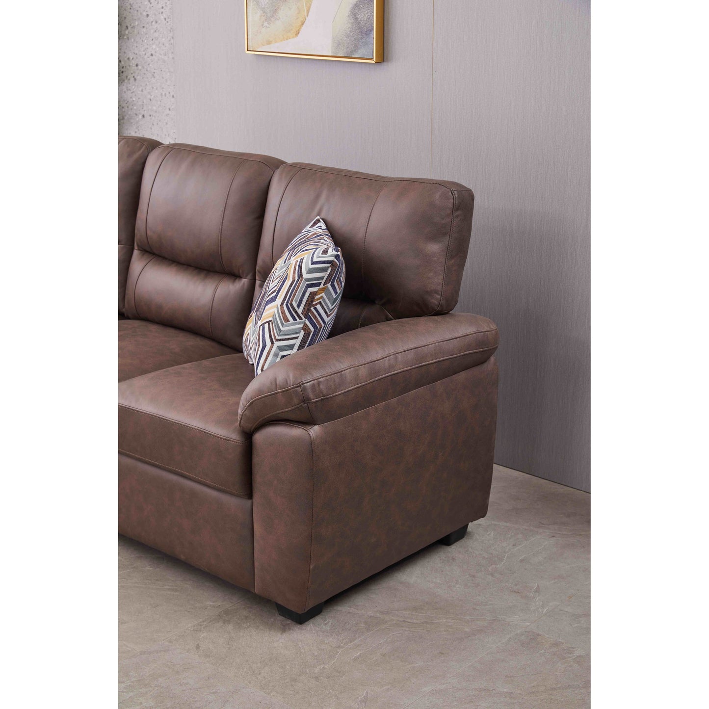 Canapé en similicuir de 80,5 po de large