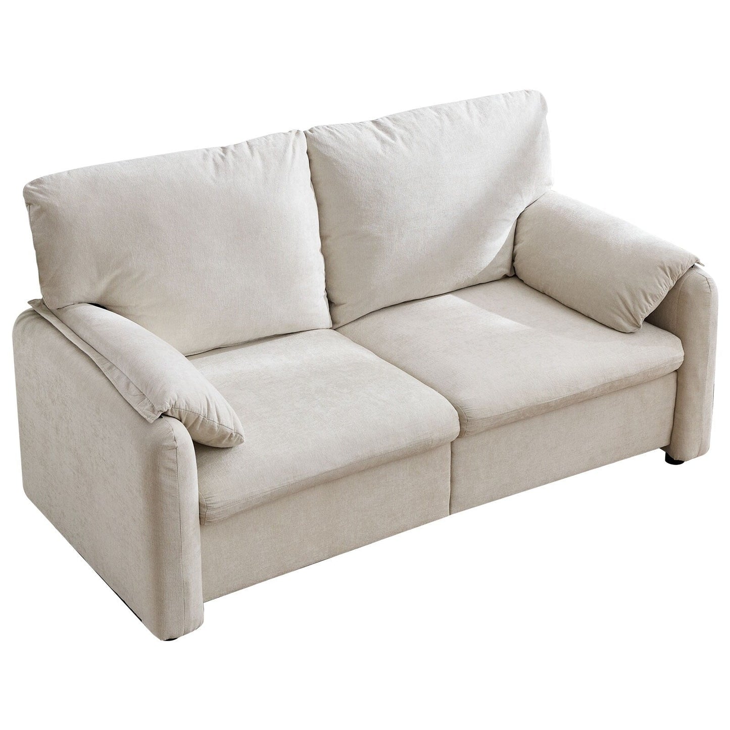 Canapés en duvet de 800 lb, canapé minimaliste de 60 pouces, avec plusieurs couleurs dans le salon et la chambre