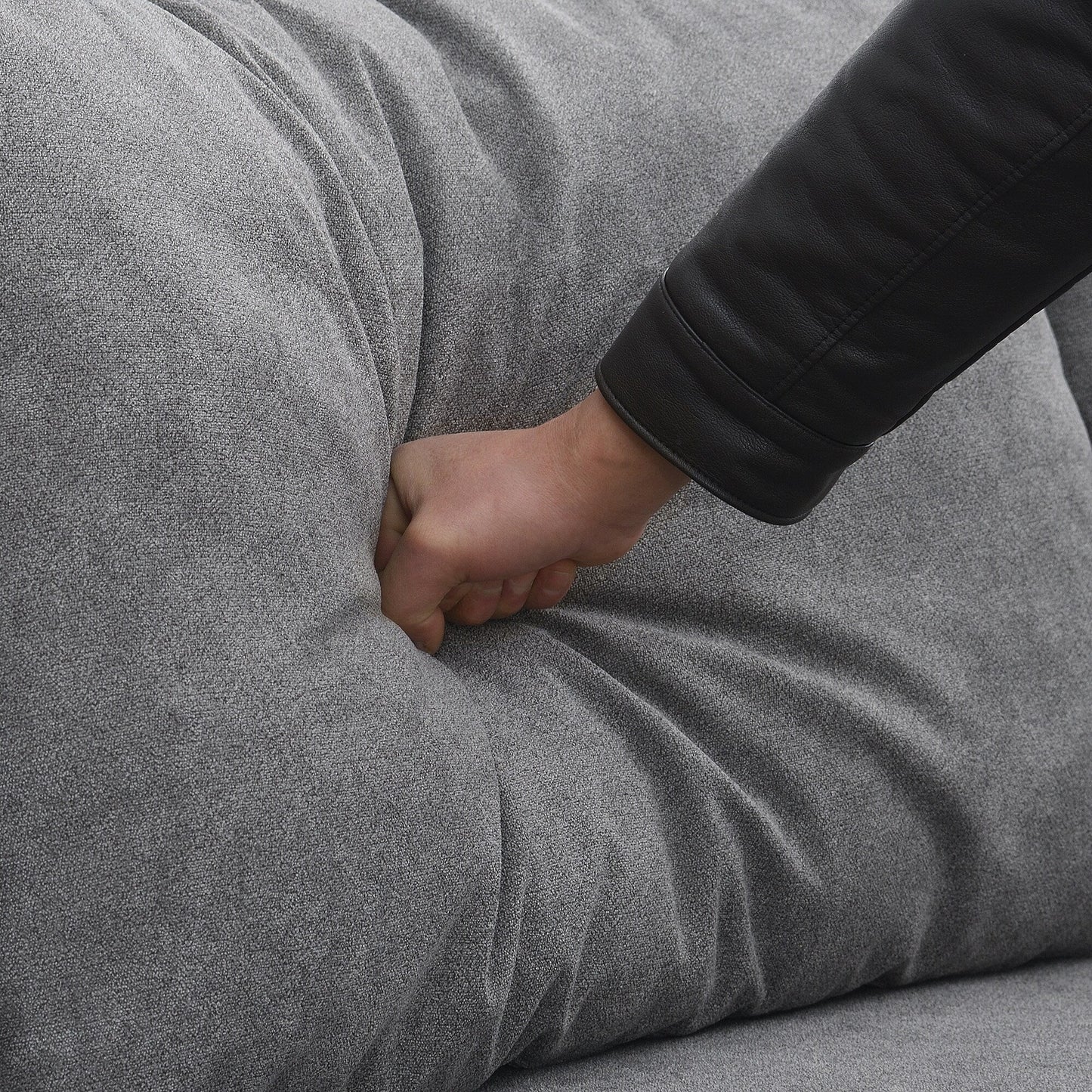 Canapé sectionnel de salon rembourré moderne 91 x 91 cm, canapé en L avec 3 coussins