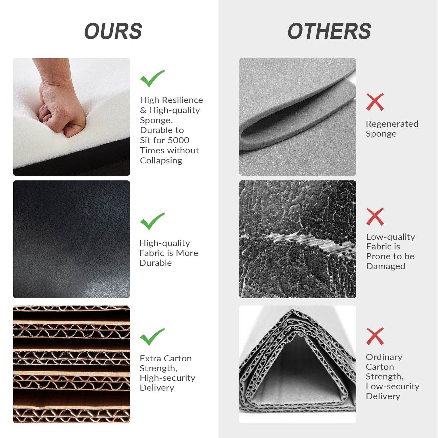 Fauteuil inclinable moderne Brigida en cuir véritable avec garniture cloutée et repose-pieds réglable, lot de 2 par HULALA HOME