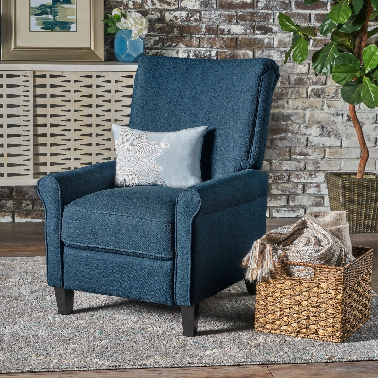 Fauteuil inclinable traditionnel en tissu Charell par Christopher Knight Home