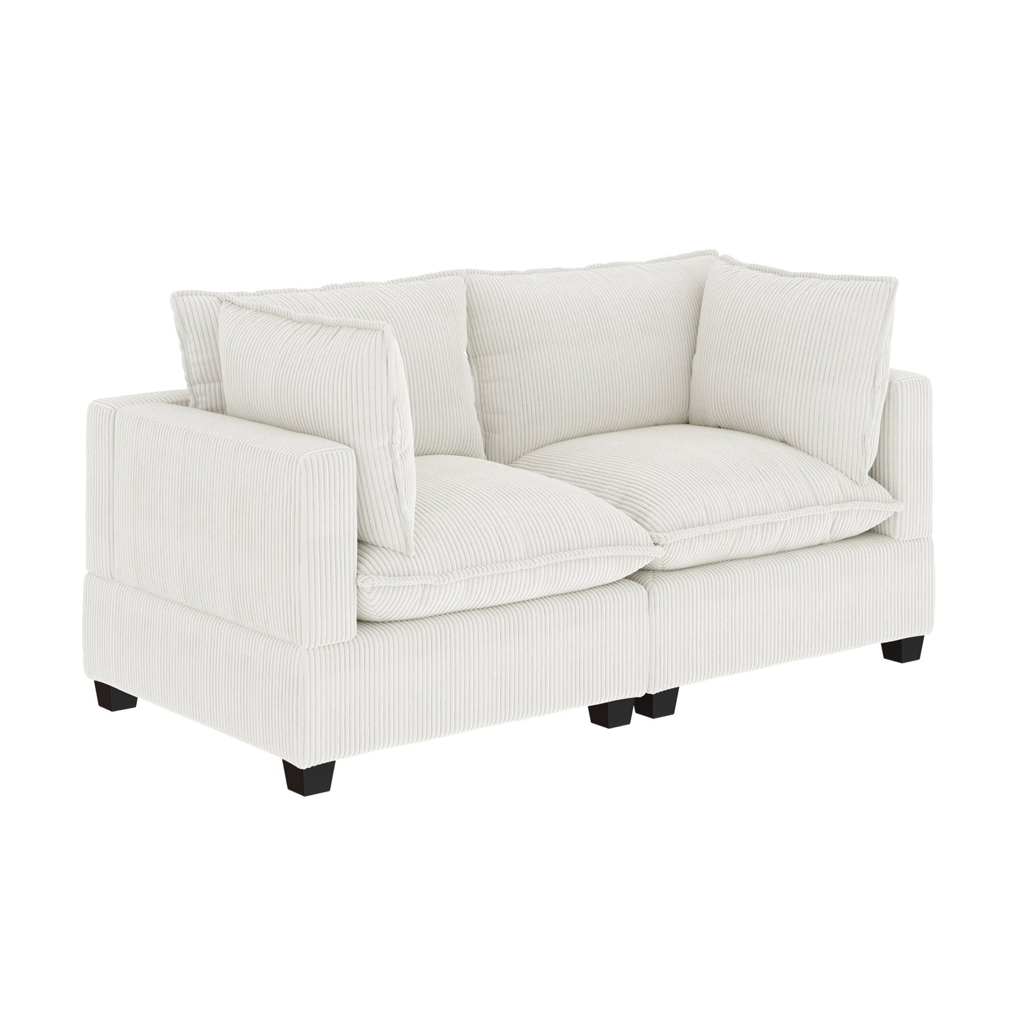 Canapé modulaire rembourré Chelsea Modern Cloud avec assise profonde et coussins moelleux