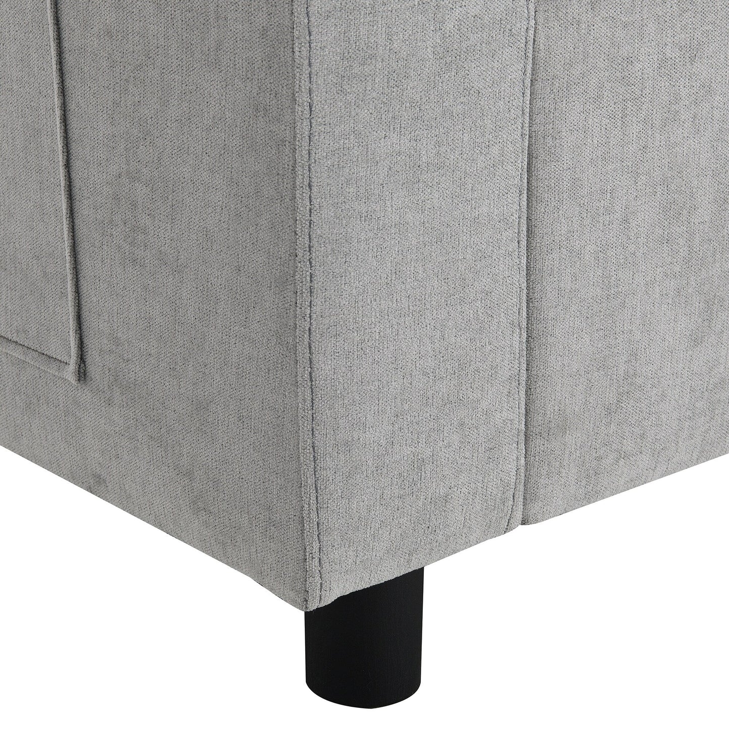 Canapé modulaire sectionnel en chenille avec poches de rangement, ensemble de canapé en U 5 places avec coussins, canapé Cloud avec 2 poufs amovibles
