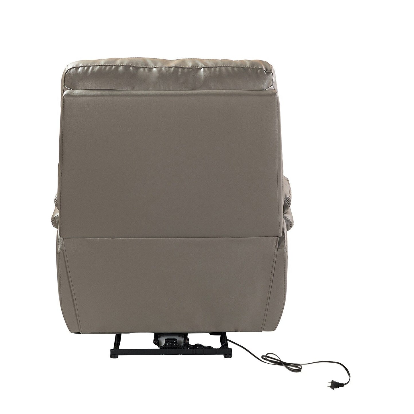 Fauteuil inclinable électrique Clara en cuir véritable avec coussin rembourré, lot de 2