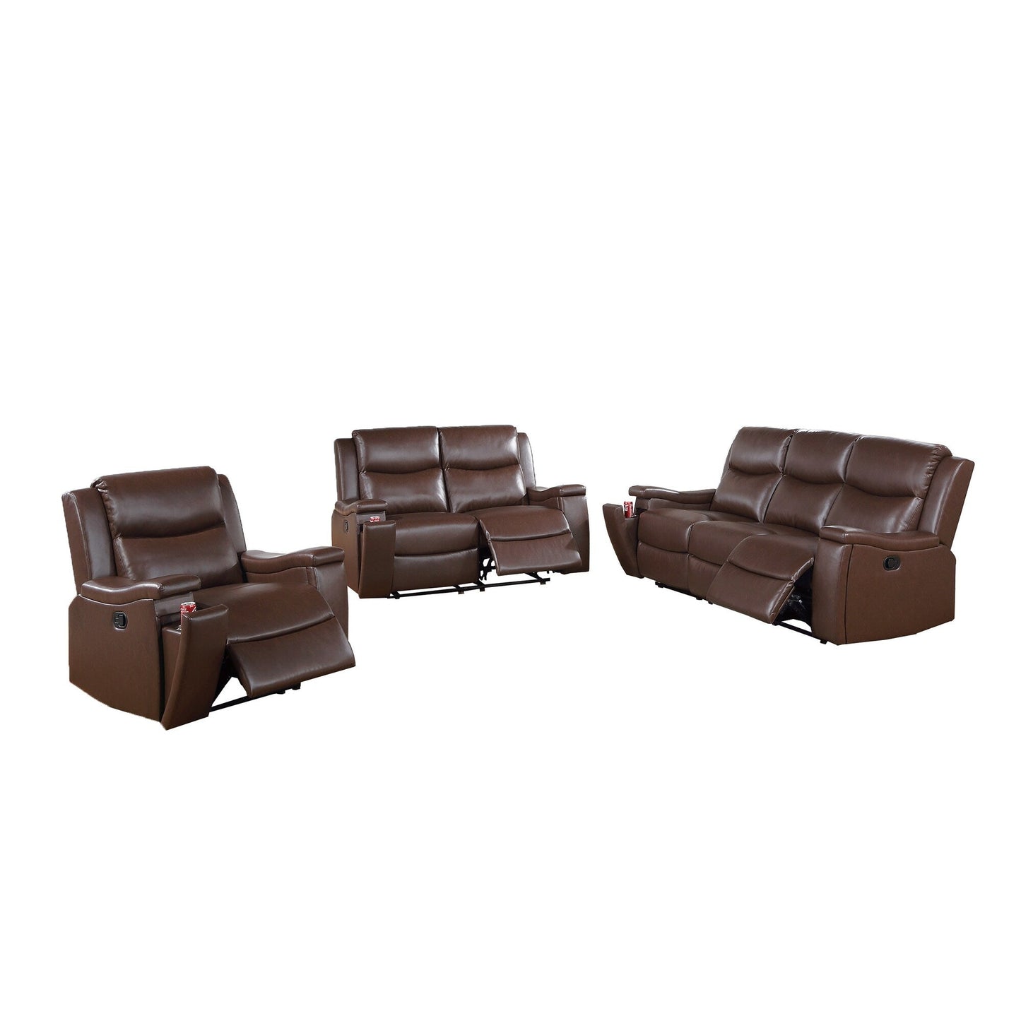Fauteuil inclinable simple confortable avec porte-gobelet et fonction d'inclinaison manuelle