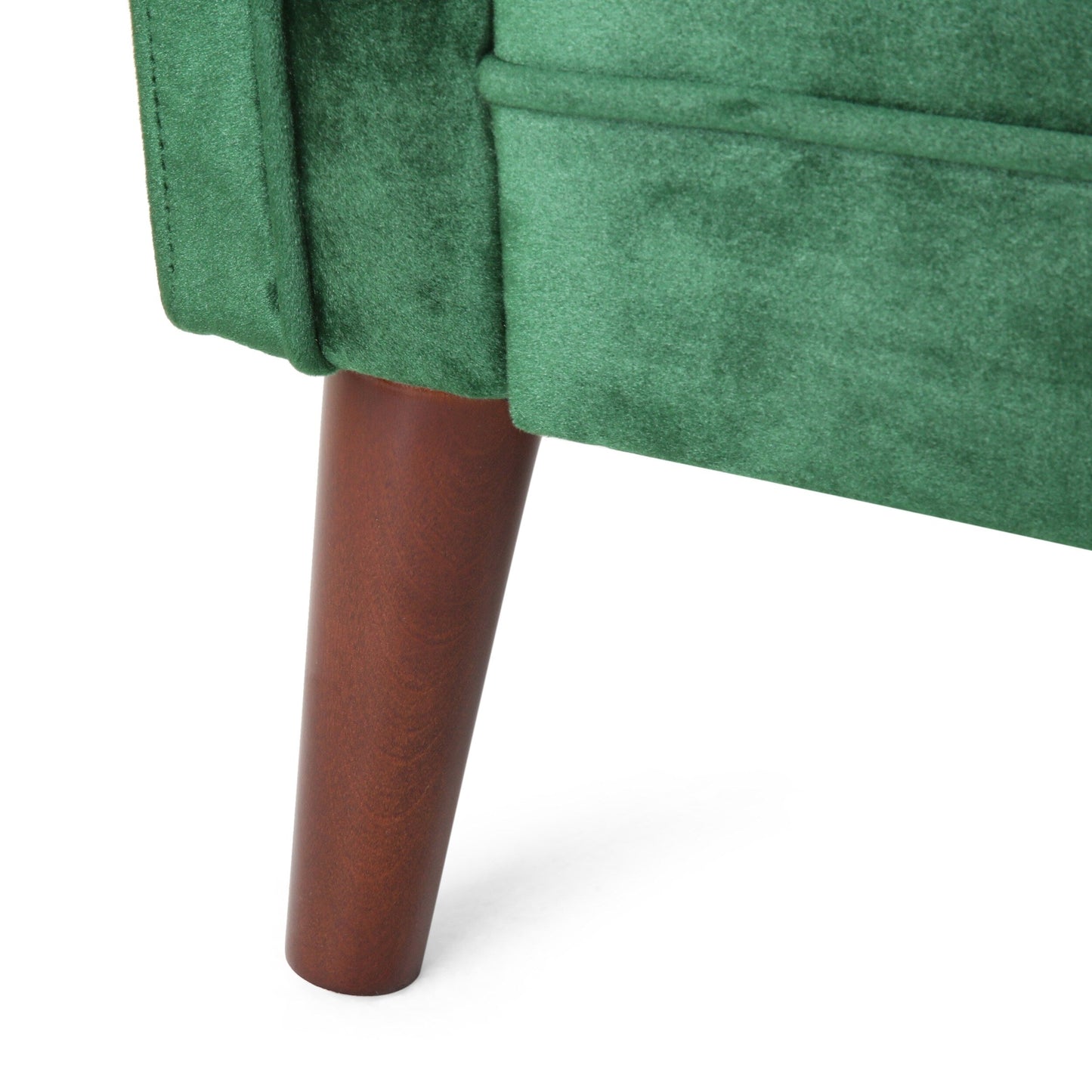 Canapé capitonné Emerald Modern 53,5 avec pieds en bois pour le salon