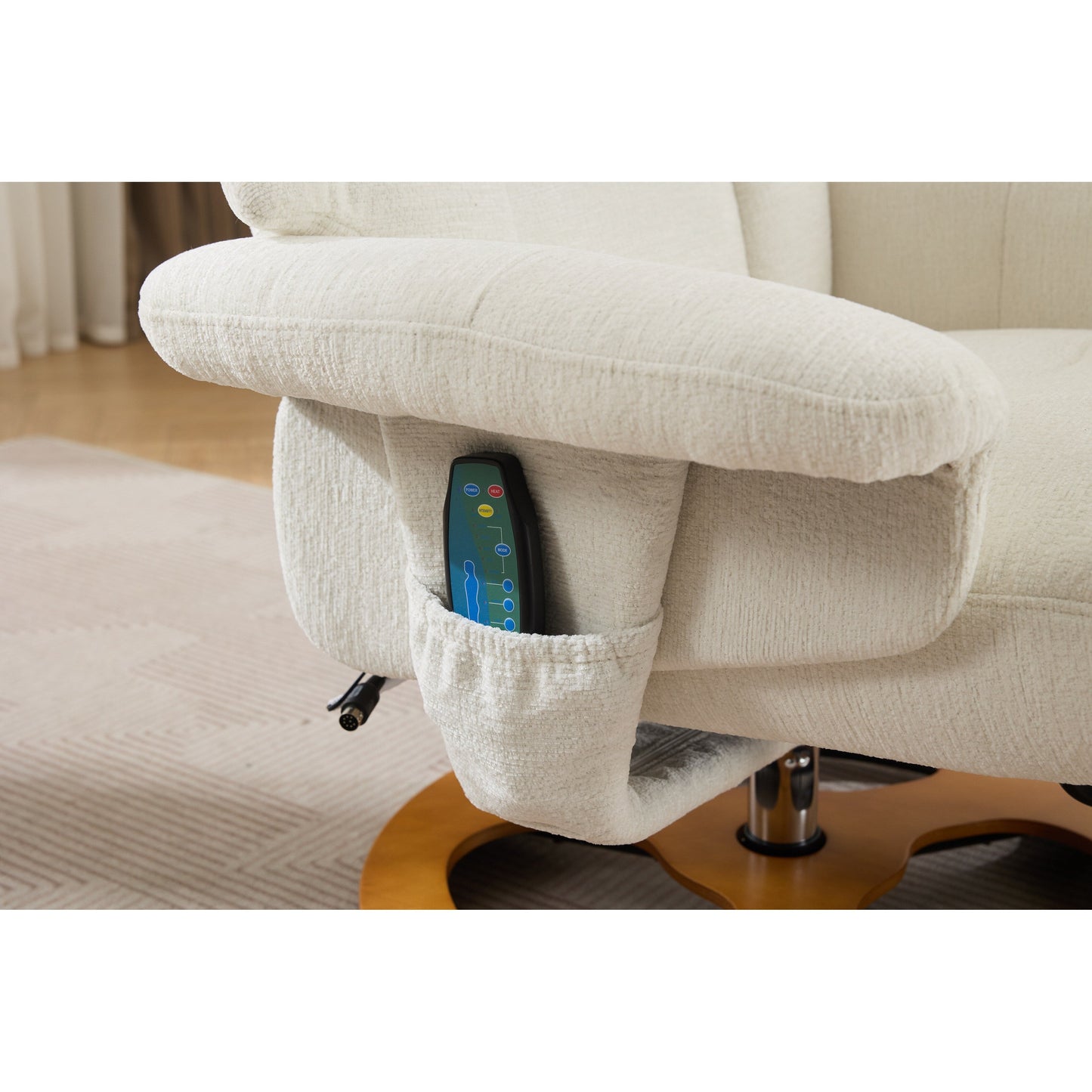 Fauteuil inclinable ergonomique avec pouf