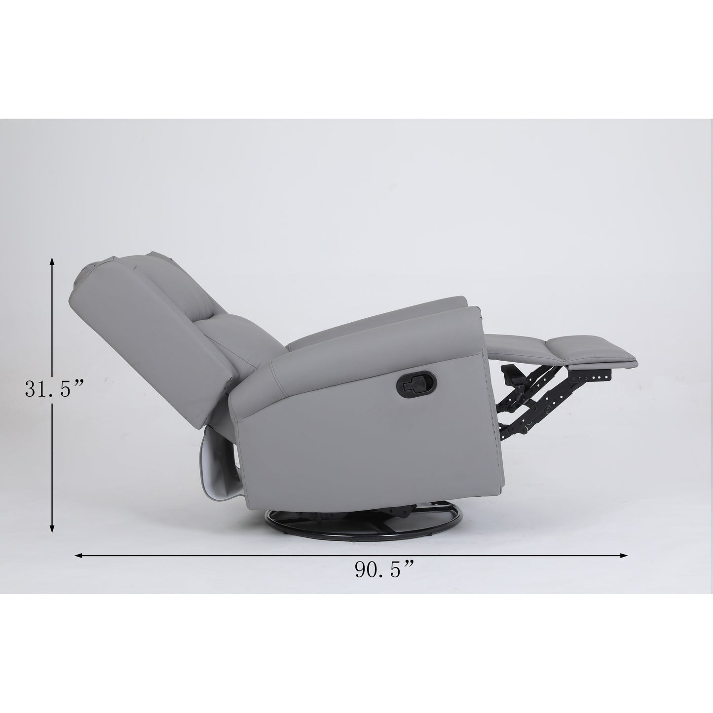 Fauteuil inclinable pivotant ergonomique avec port USB-C et coussin lombaire