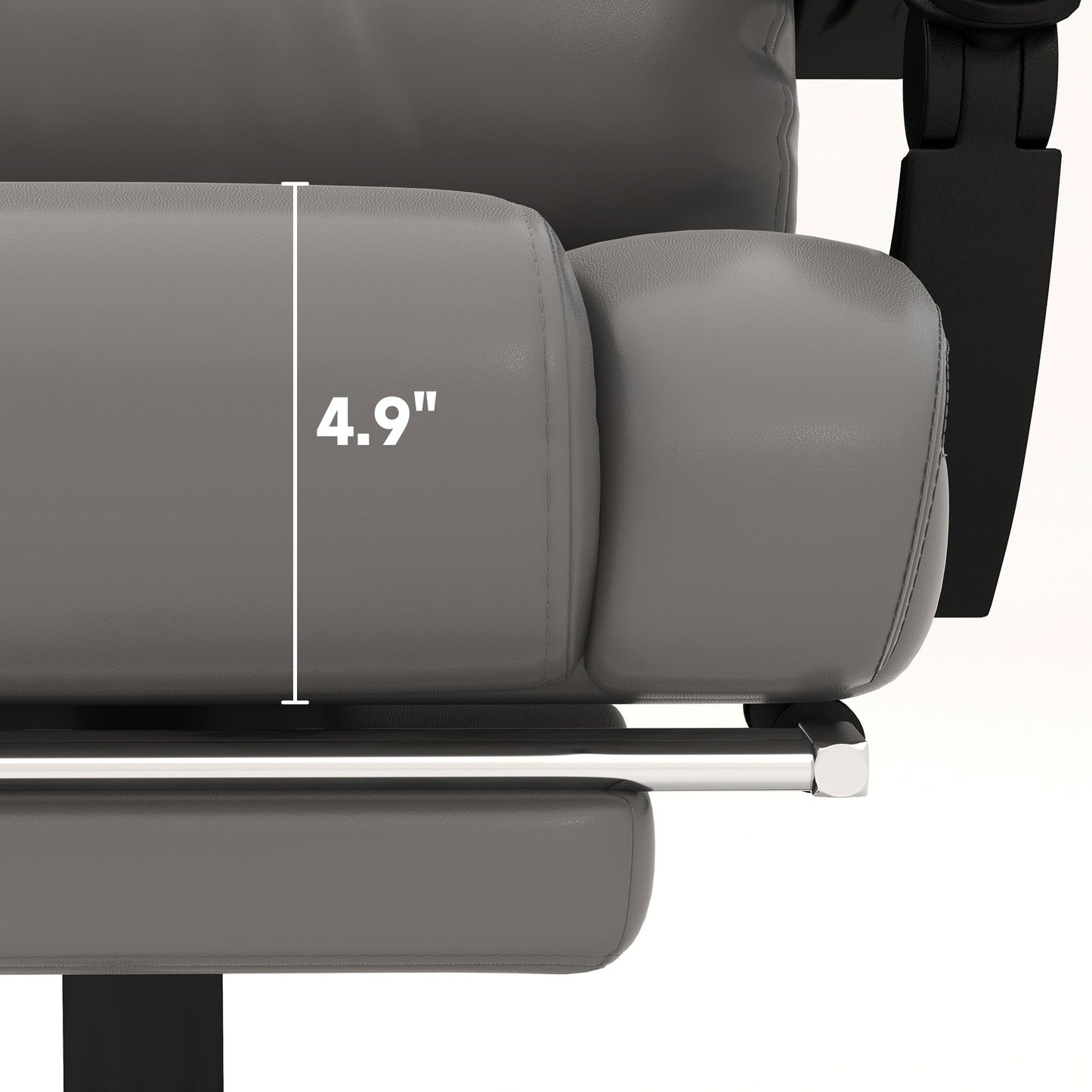 Fauteuil de bureau exécutif en cuir avec massage 6 points, hauteur réglable, dossier inclinable, repose-pieds et télécommande