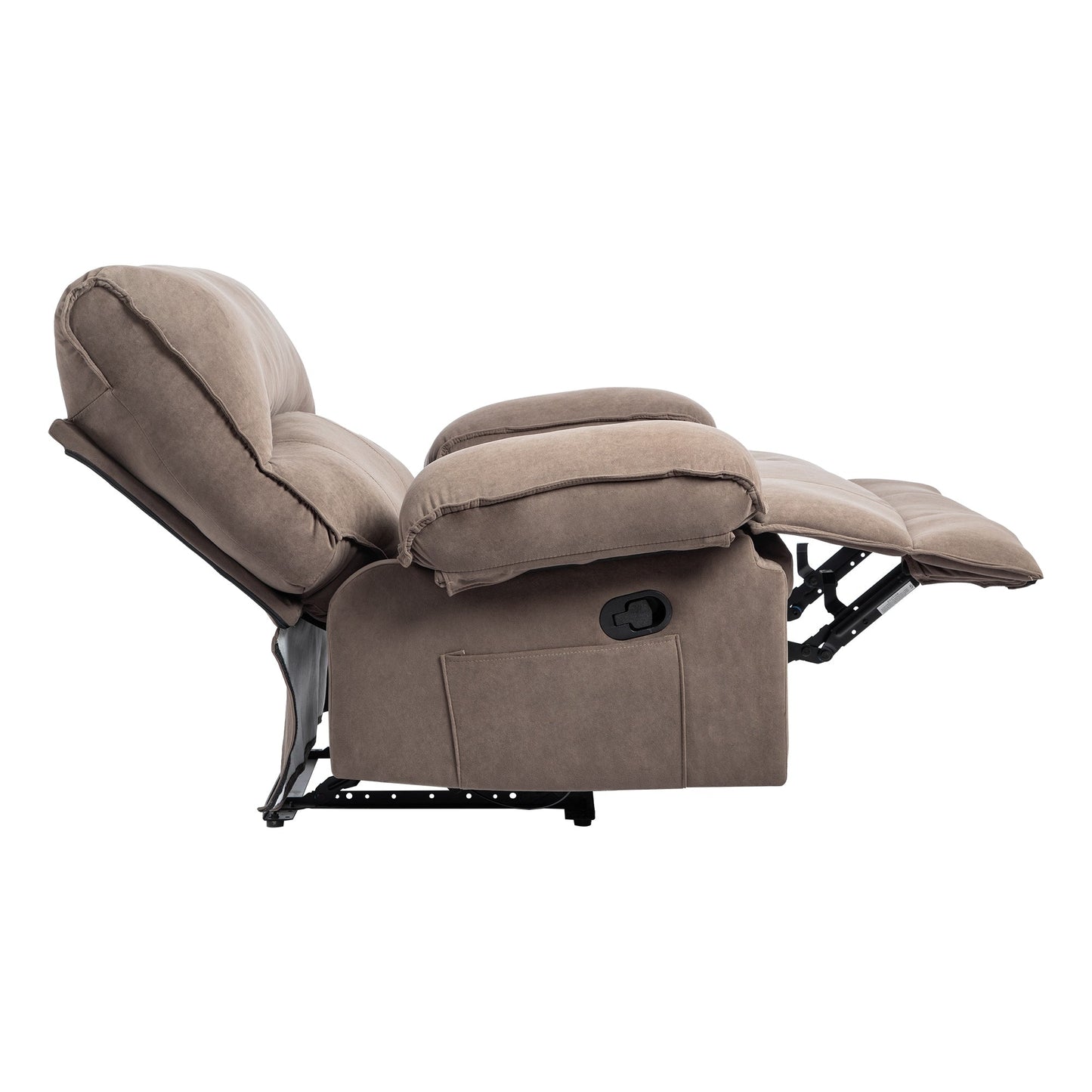 Fauteuil inclinable extra-large avec coussin de massage chauffant et revêtement en polaire moelleux
