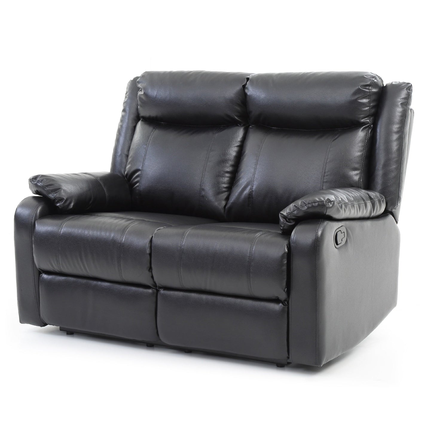 Canapé inclinable 2 places en similicuir - 55 - Noir