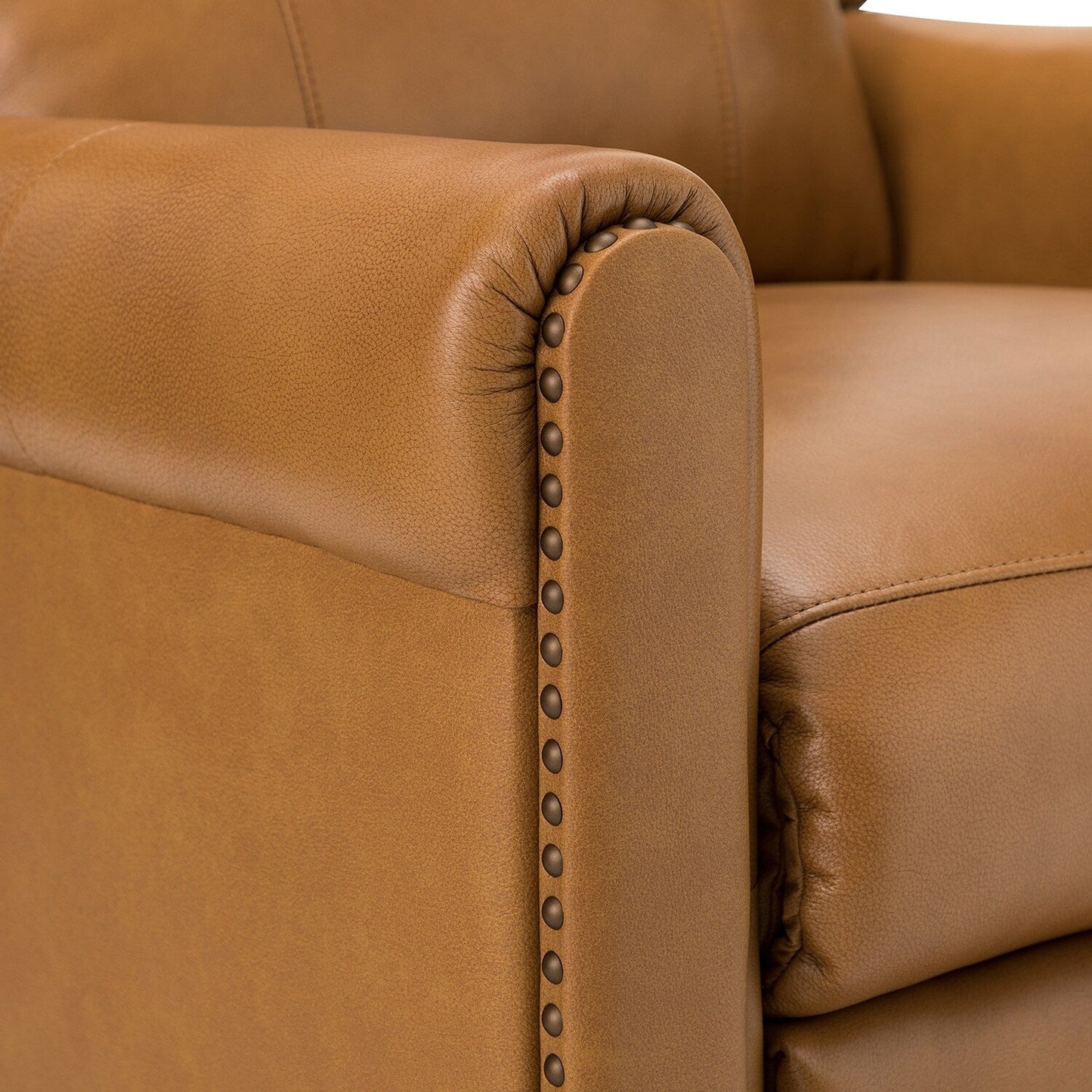 Felisa 32.48 Fauteuil inclinable manuel en cuir véritable, lot de 2