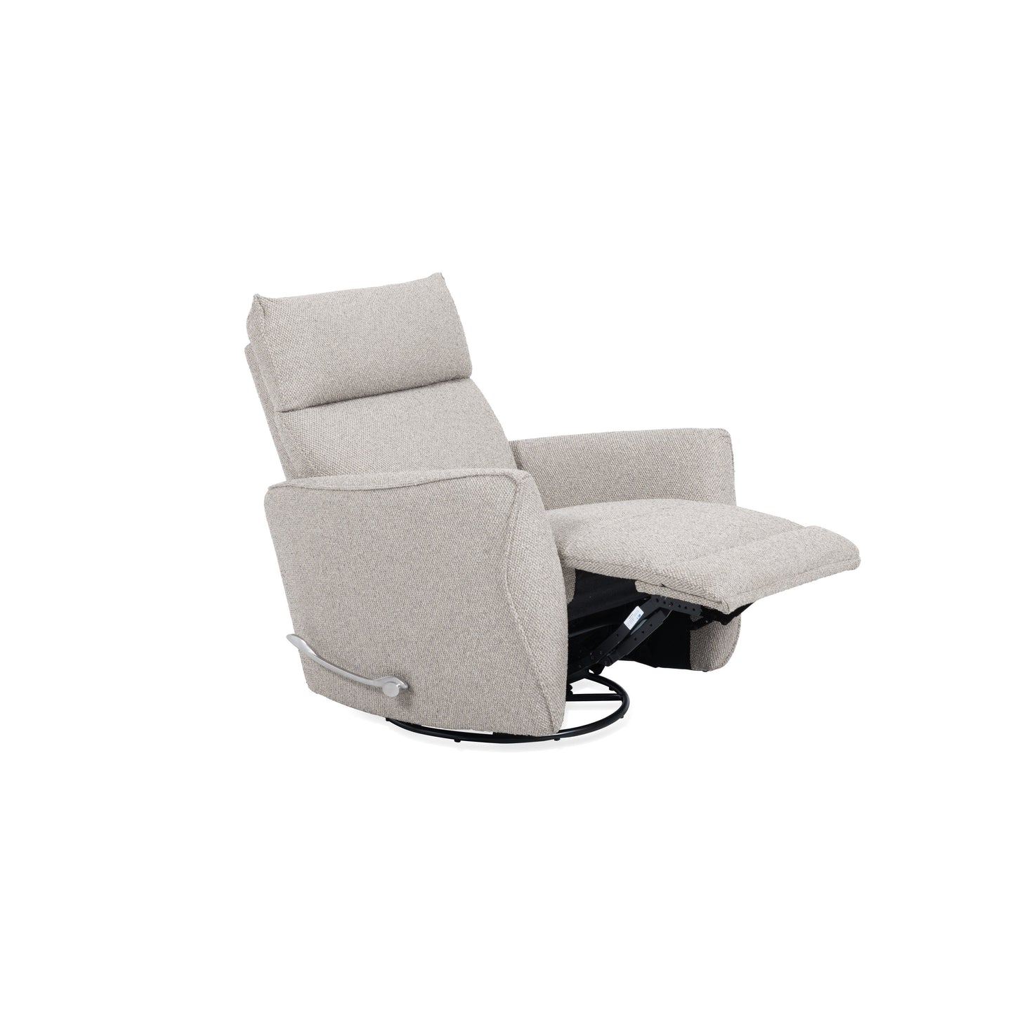 Fauteuil inclinable pivotant rembourré Gellar, bouleau