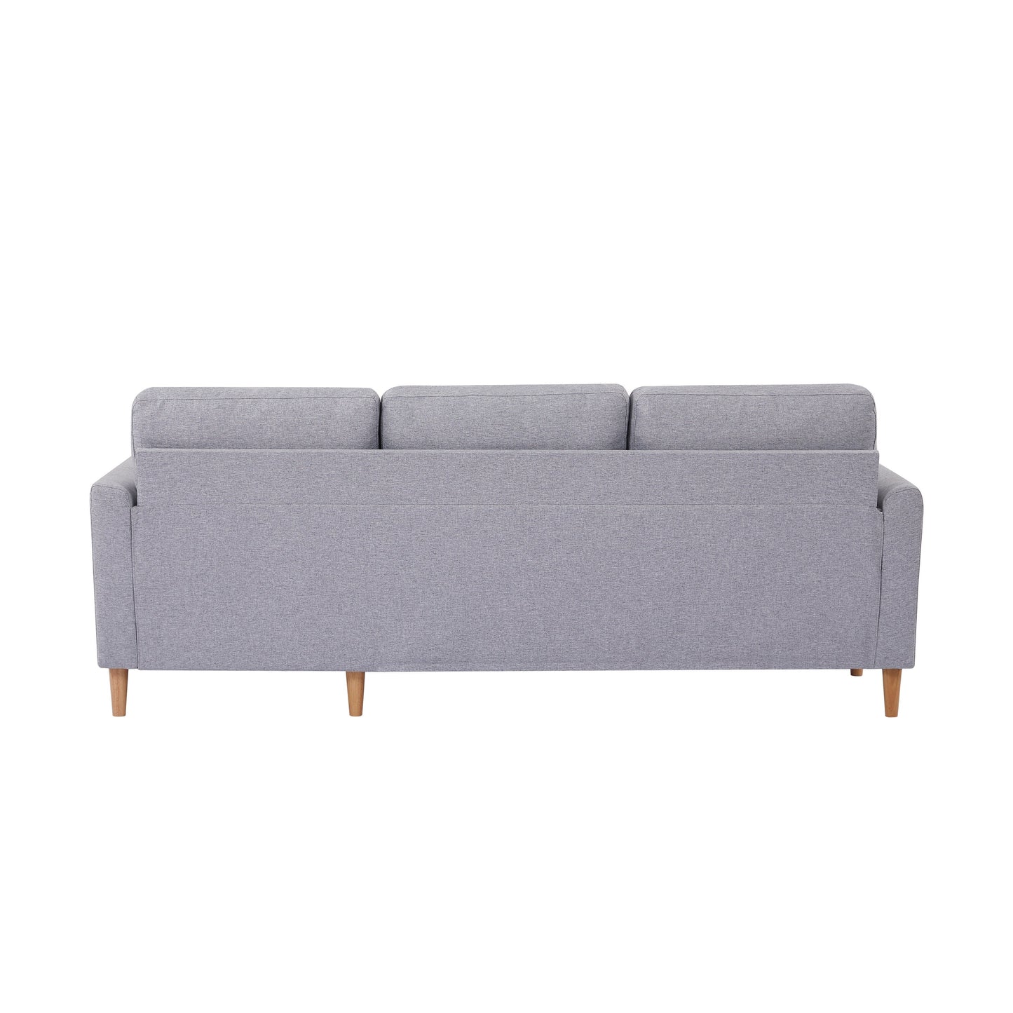 Canapé-lit en L réglable en tissu gris de 72 cm avec méridienne, lit gigogne et poches de rangement