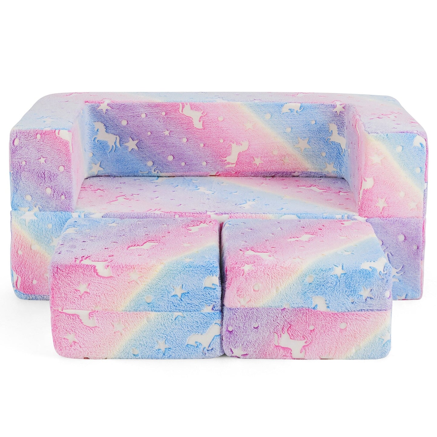 Canapé pliant 3 en 1 pour bébé Gymax, amovible et lavable en machine