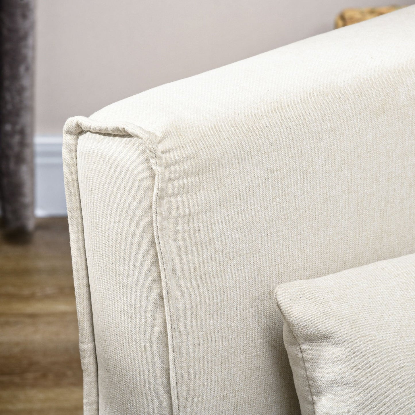 Fauteuil convertible HOMCOM, canapé-lit multifonctionnel 2 en 1, fauteuil-lit avec dossier réglable pour salon, beige