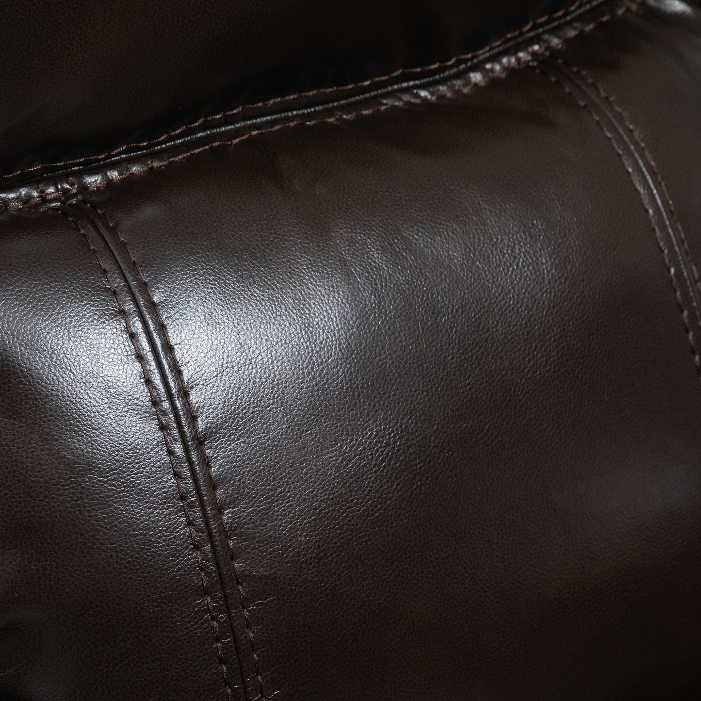 Canapé inclinable manuel rembourré en cuir synthétique HOMCOM avec repose-pieds pour salon