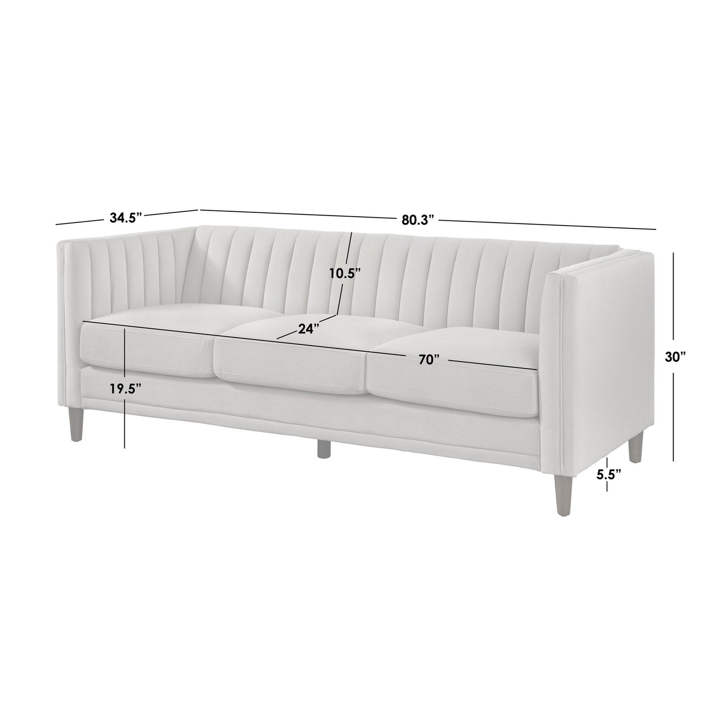 Canapé smoking Paxton Channel Back de Lifestorey