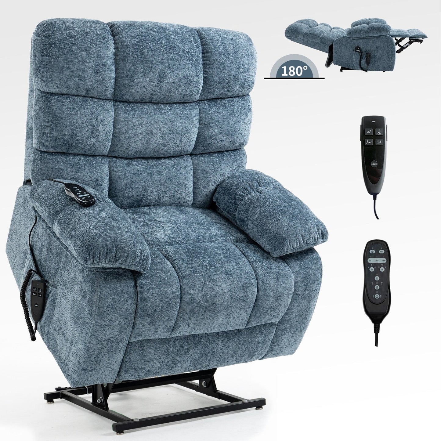 Fauteuil releveur inclinable avec massage thermique