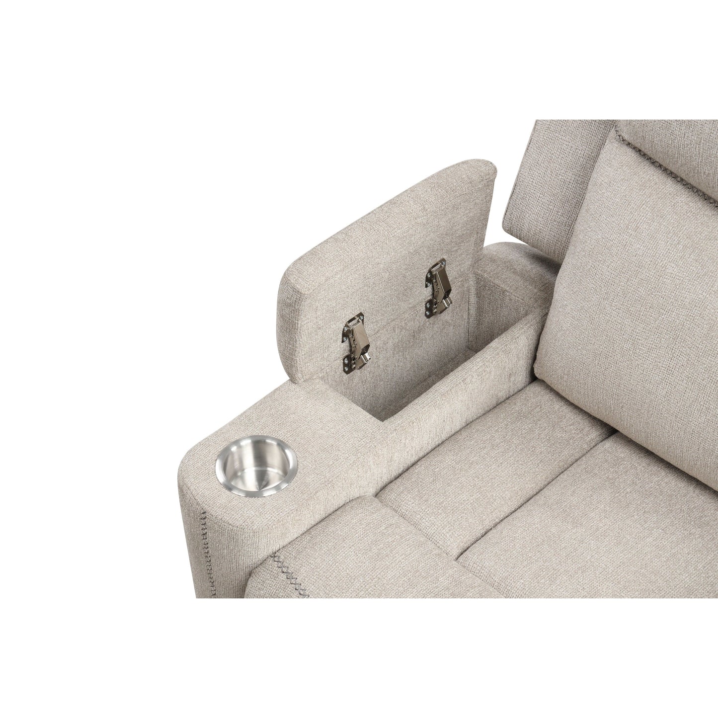 Fauteuil inclinable à mouvement chenille gris clair