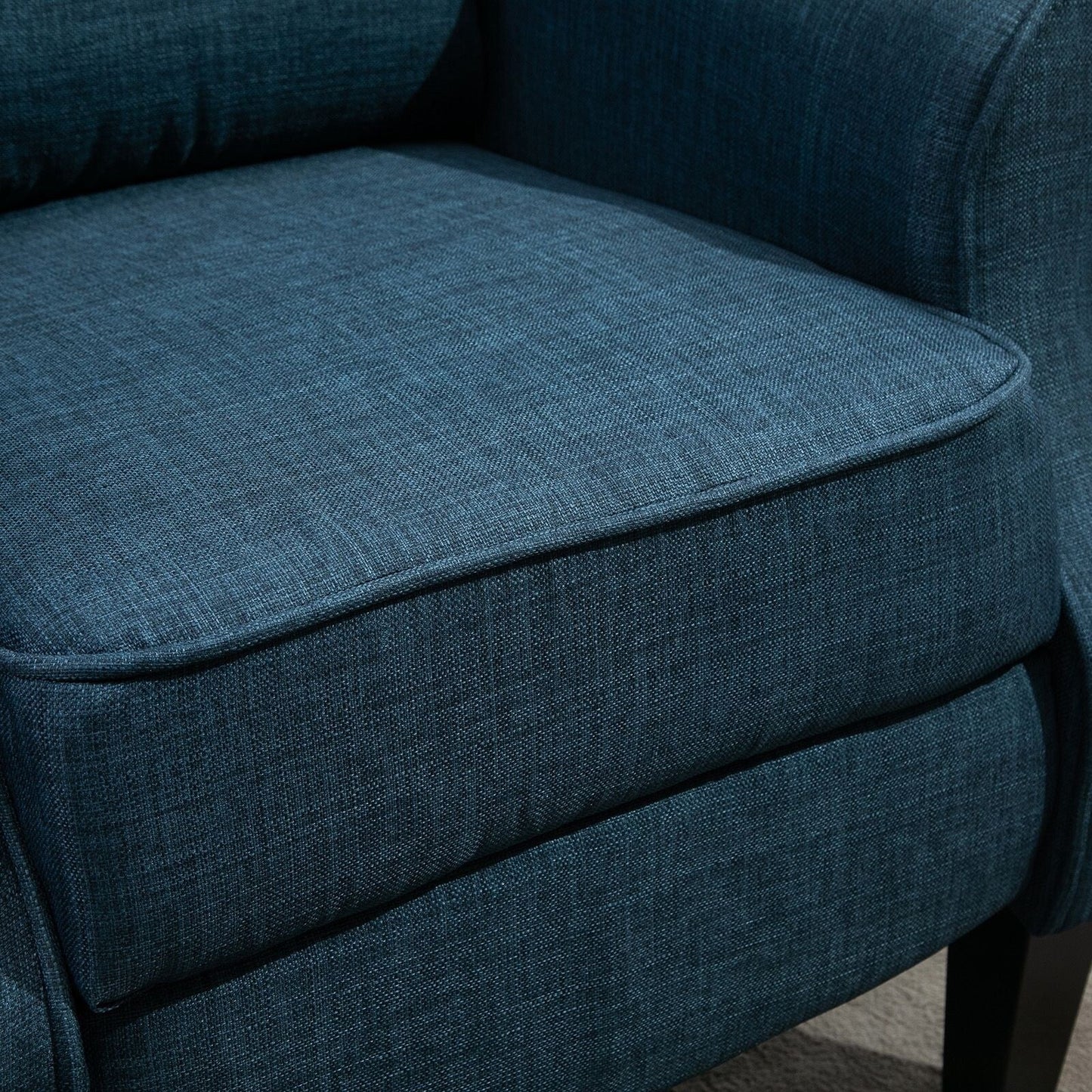 Fauteuil inclinable massant en lin avec fonction chauffante, télécommande et inclinaison manuelle