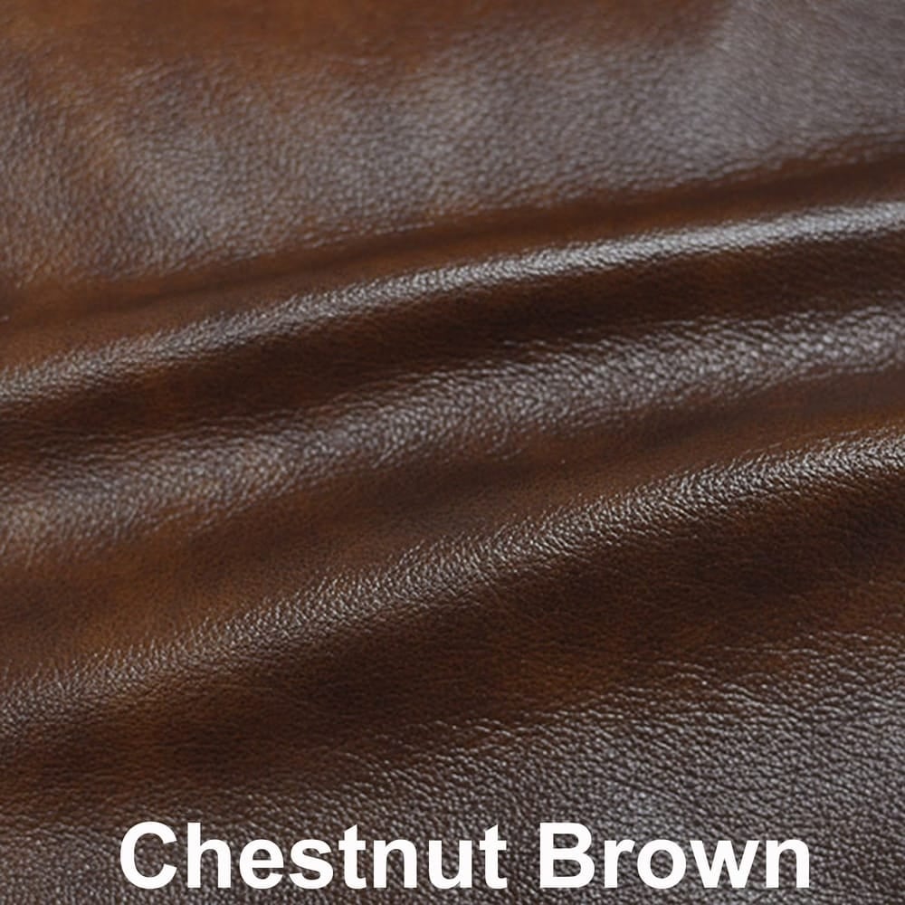 Canapé-lit Vernon en cuir pleine fleur avec garniture cloutée