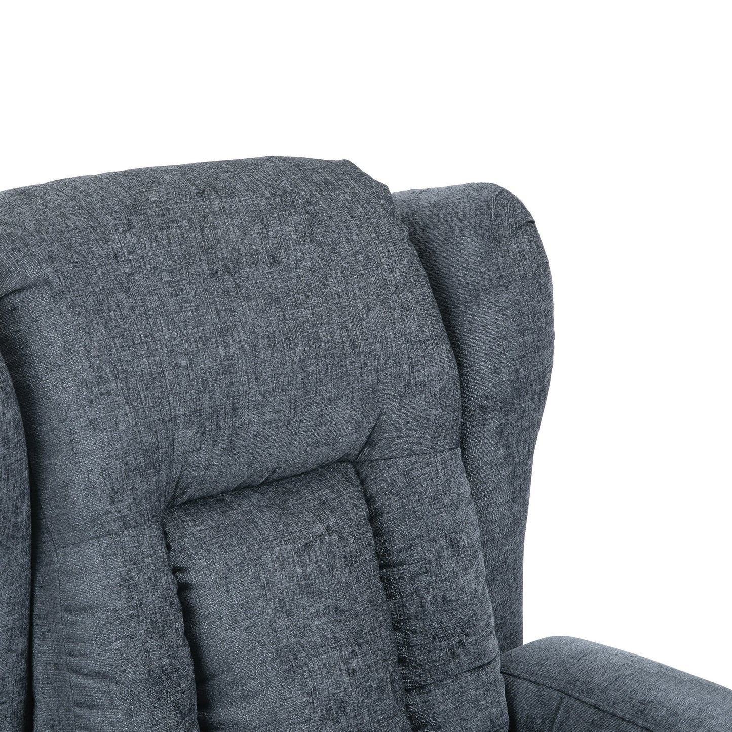 Fauteuil inclinable manuel avec 5 modes de massage, chauffage lombaire, deux porte-gobelets, télécommande et poche de rangement latérale