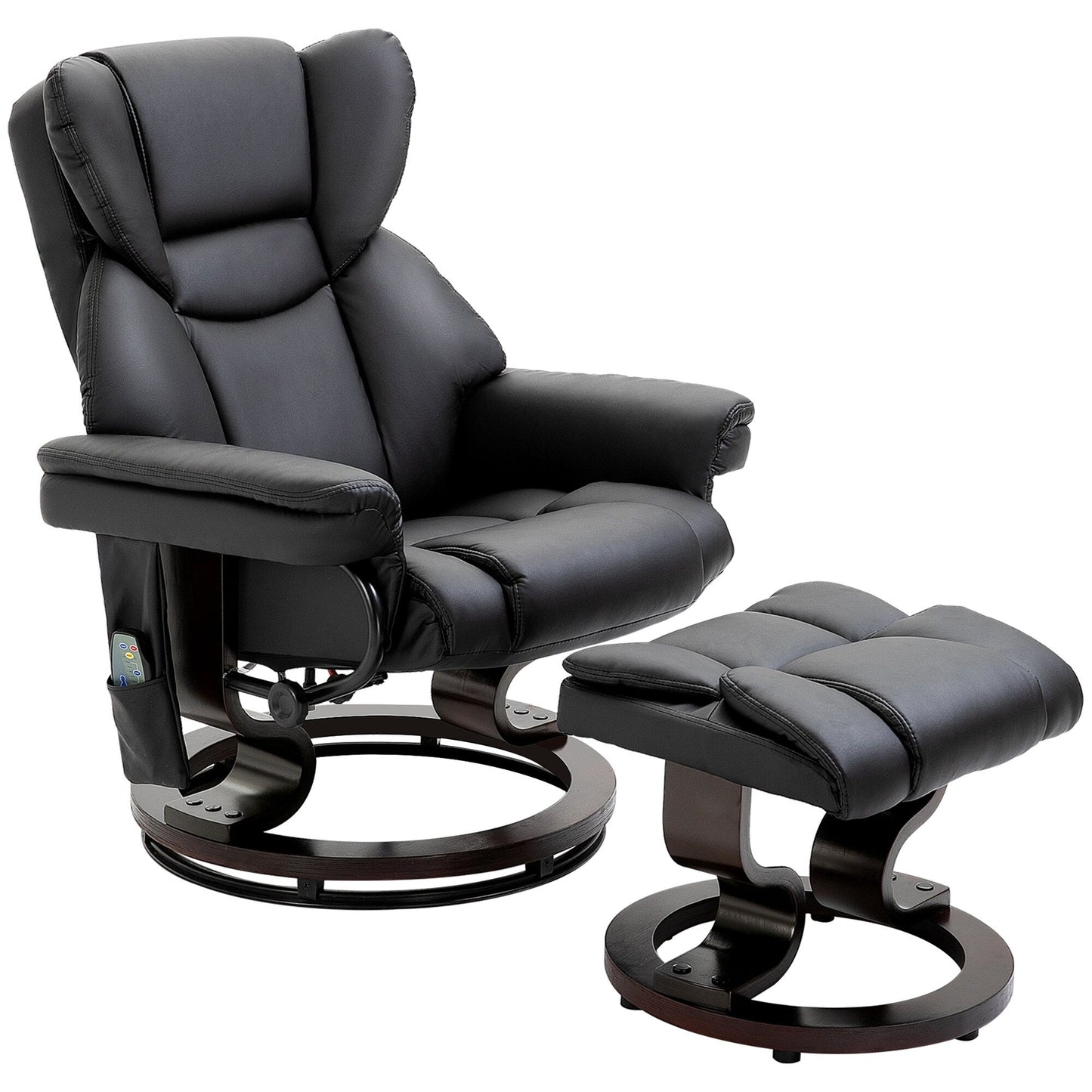 Fauteuil inclinable de massage avec repose-pieds ottoman