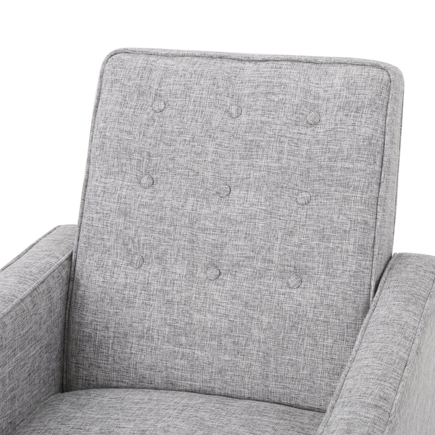 Fauteuil inclinable en tissu capitonné Mervynn de style milieu de siècle moderne par Christopher Knight Home