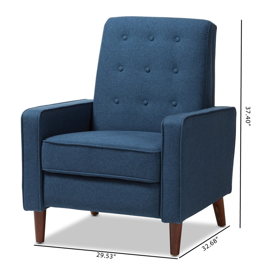 Fauteuil inclinable en tissu du milieu du siècle par Baxton Studio