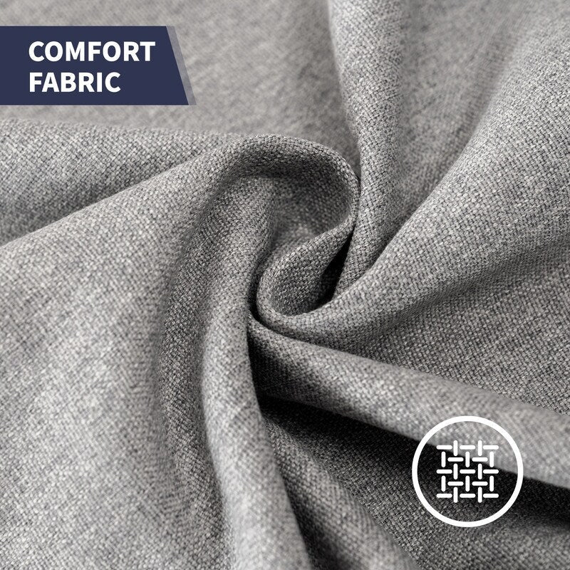 Canapé 3 places Mixoy W76'' en lin doux moderne avec motif rivet pour salon