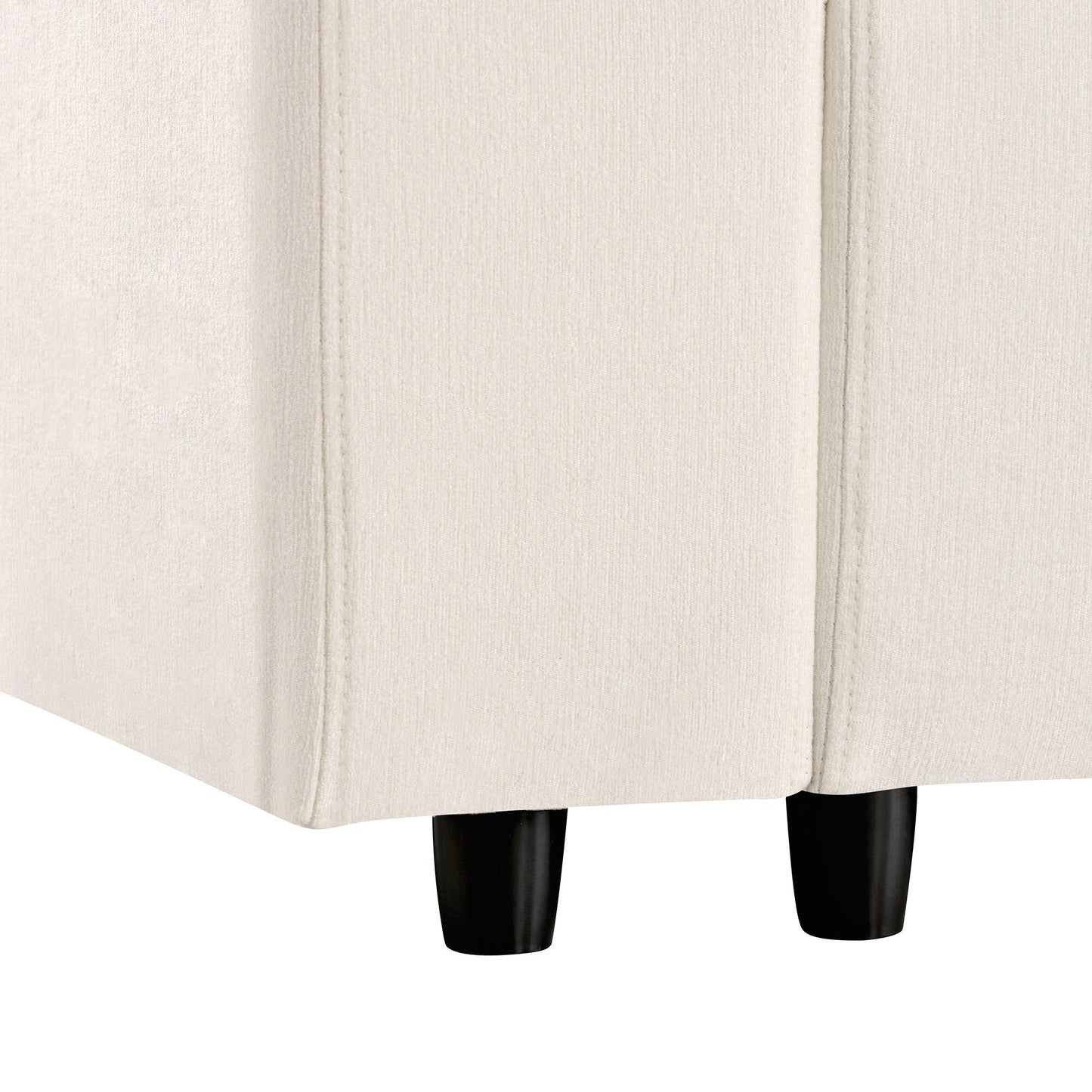 Canapé sectionnel moderne 4 places, rembourré et modulaire, avec haut-parleurs Bluetooth, chargement sans fil et ports USB