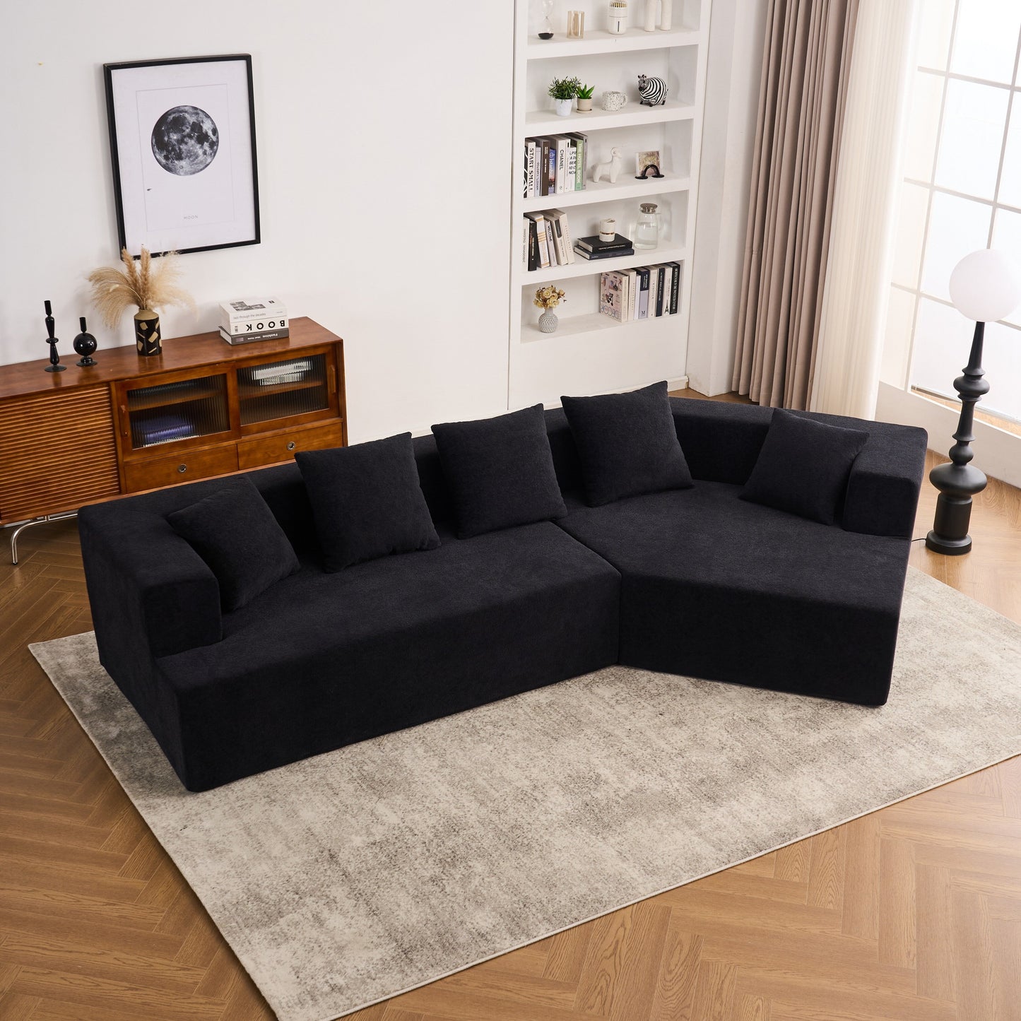 Canapé moderne en mousse à mémoire de forme avec revêtement en tissu chenille