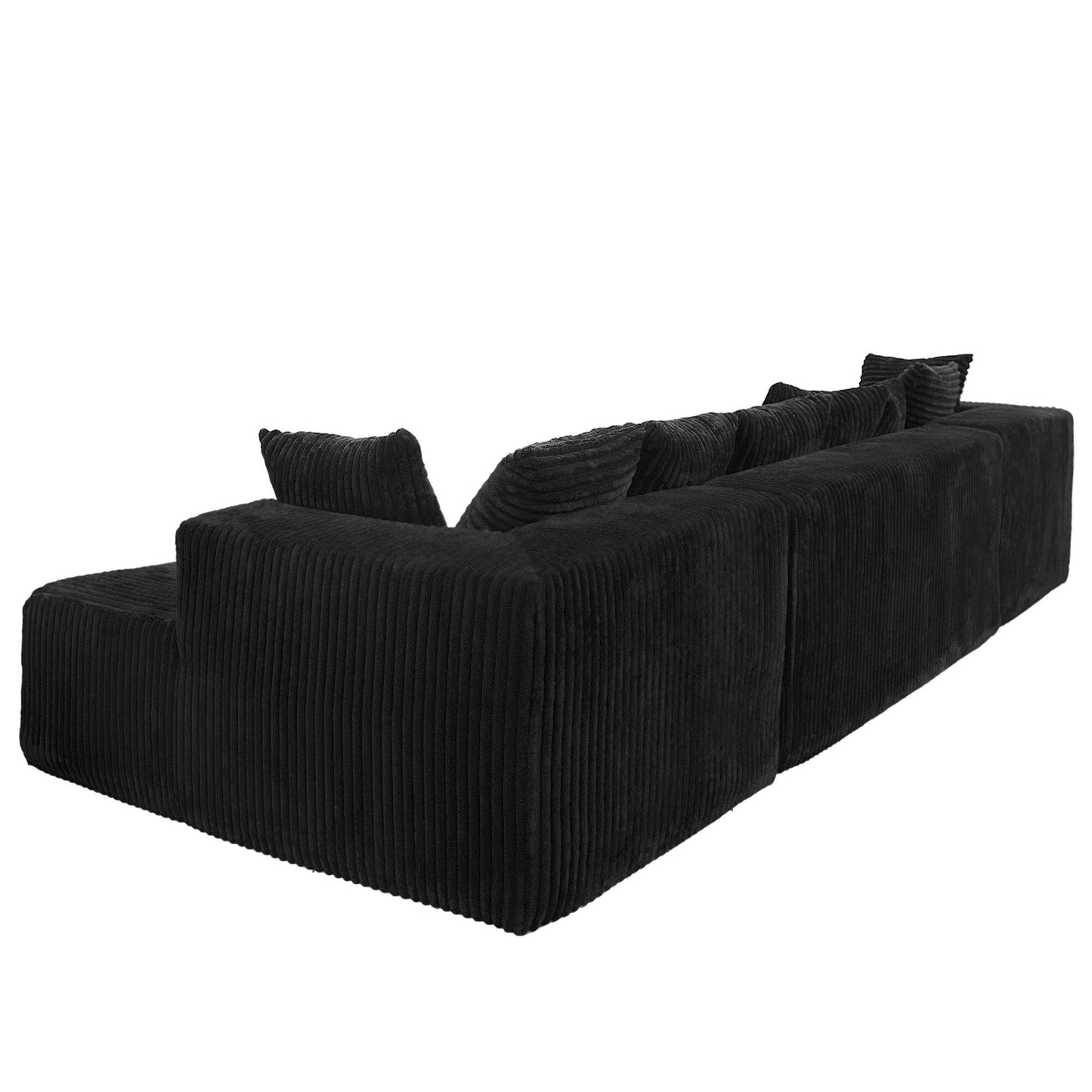 Canapé sectionnel modulaire en U 4 places avec chaise longue réversible pour salon et chambre à coucher