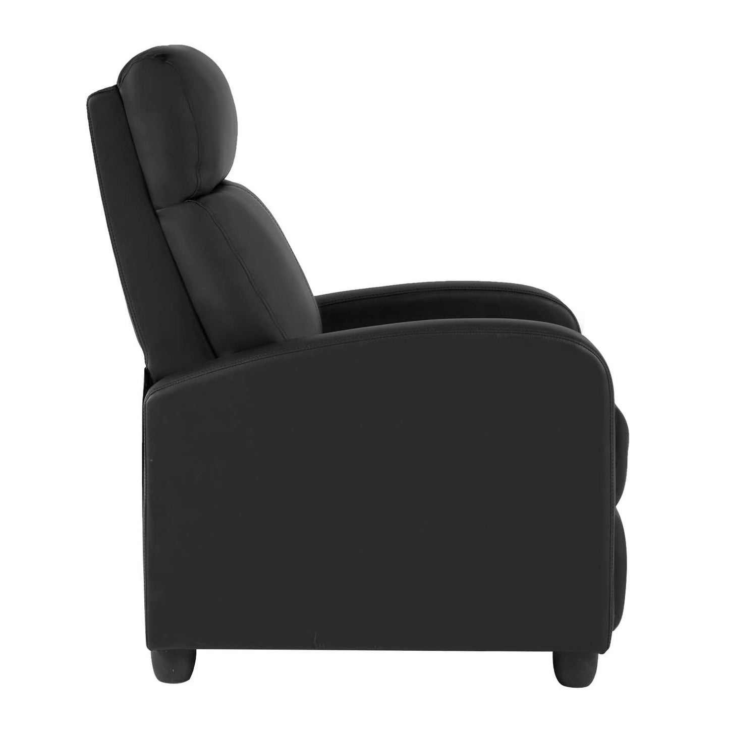 Fauteuil inclinable massant Nell en similicuir noir à 2 points par Furniture of America