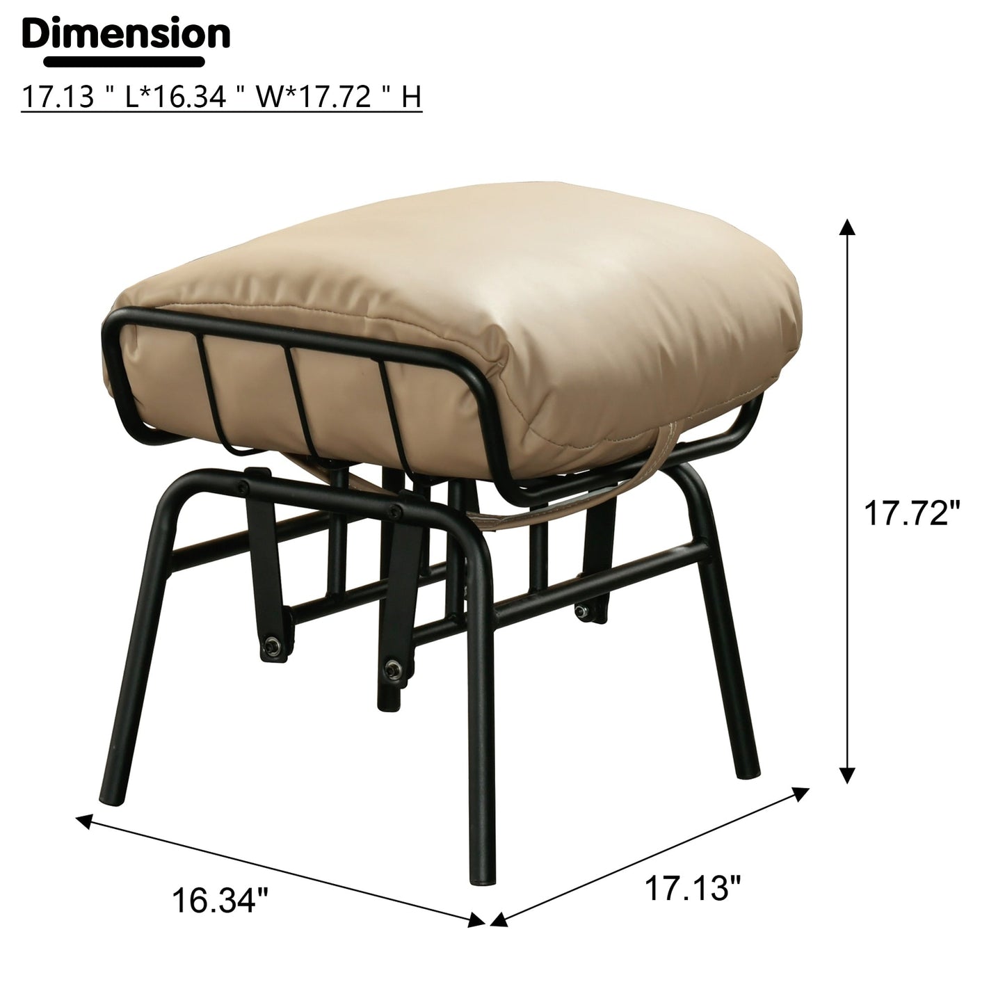Fauteuil d'appoint de salon OVIOS Fauteuil inclinable à bascule avec pouf