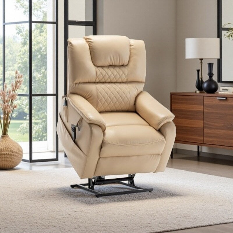 Fauteuil inclinable électrique surdimensionné avec moteur OKIN, inclinaison infinie jusqu'à 180°, siège extra-large et rangement latéral pratique
