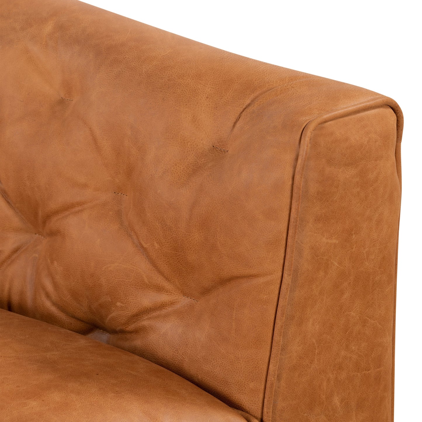 Canapé d'appartement Poly & Bark Essex 74 - Cuir italien véritable pleine fleur