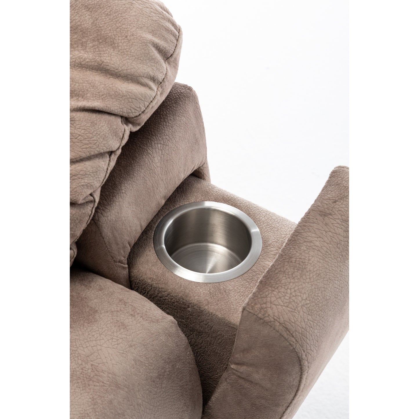 Fauteuil inclinable électrique avec massage et chauffage, moteur allemand, porte-gobelet en acier inoxydable et montage rapide