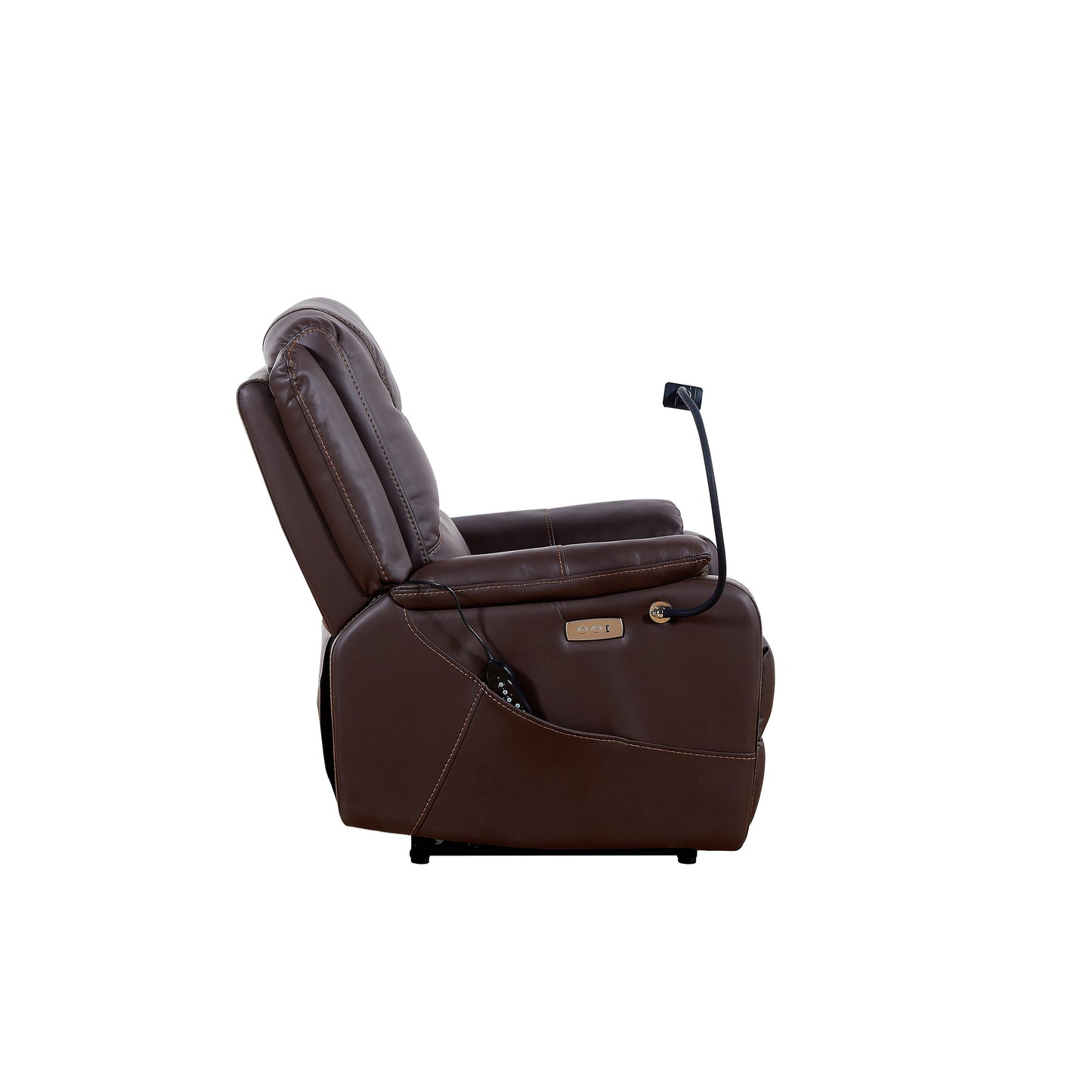 Fauteuil inclinable électrique avec gravité zéro, massage et chaleur, port USB et support pour téléphone