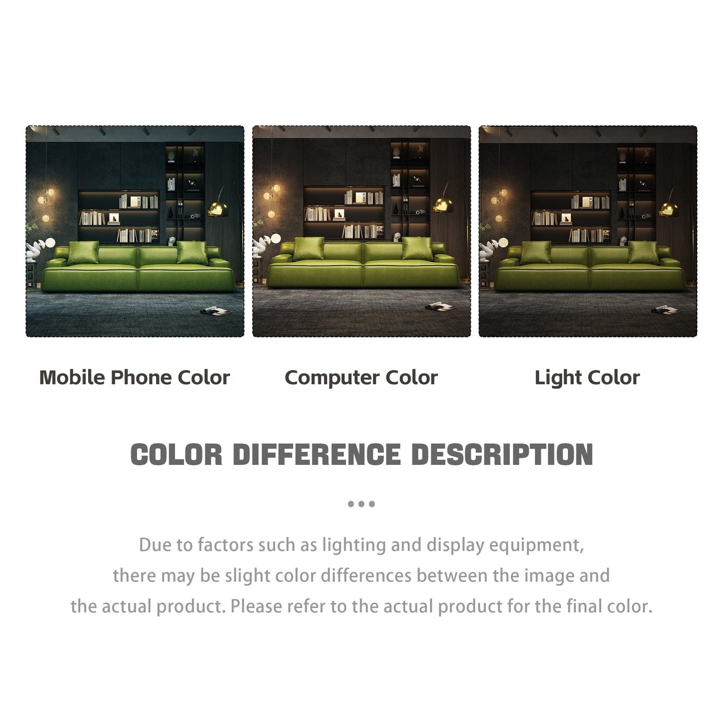 Canapé rembourré en cuir avec accoudoirs encastrés pour salon - 110,2 L - 110,2 x 28,35