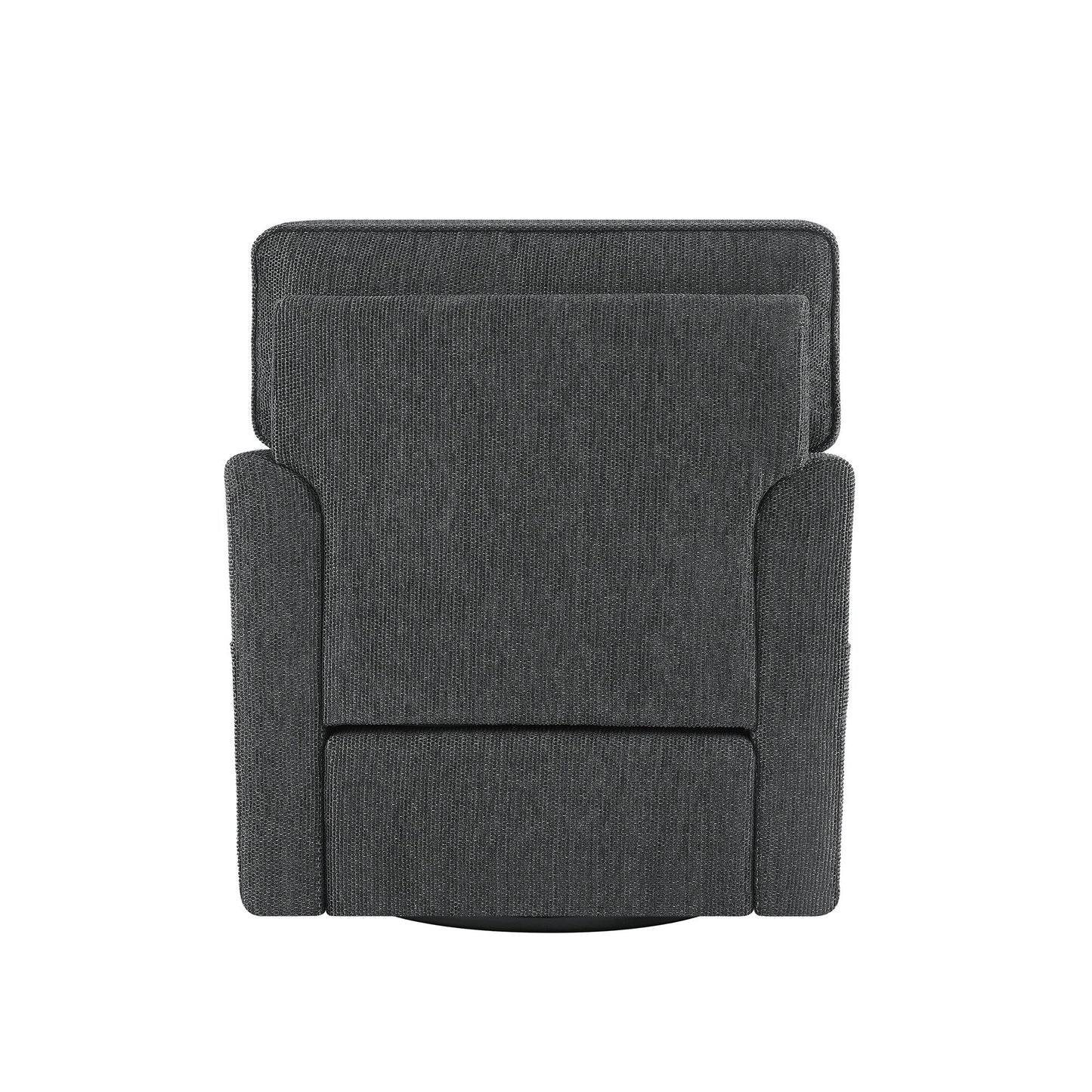 Fauteuil d'appoint pivotant à 360° rembourré Roomfitters avec poches latérales pour salon, chambre, bureau, hôtel