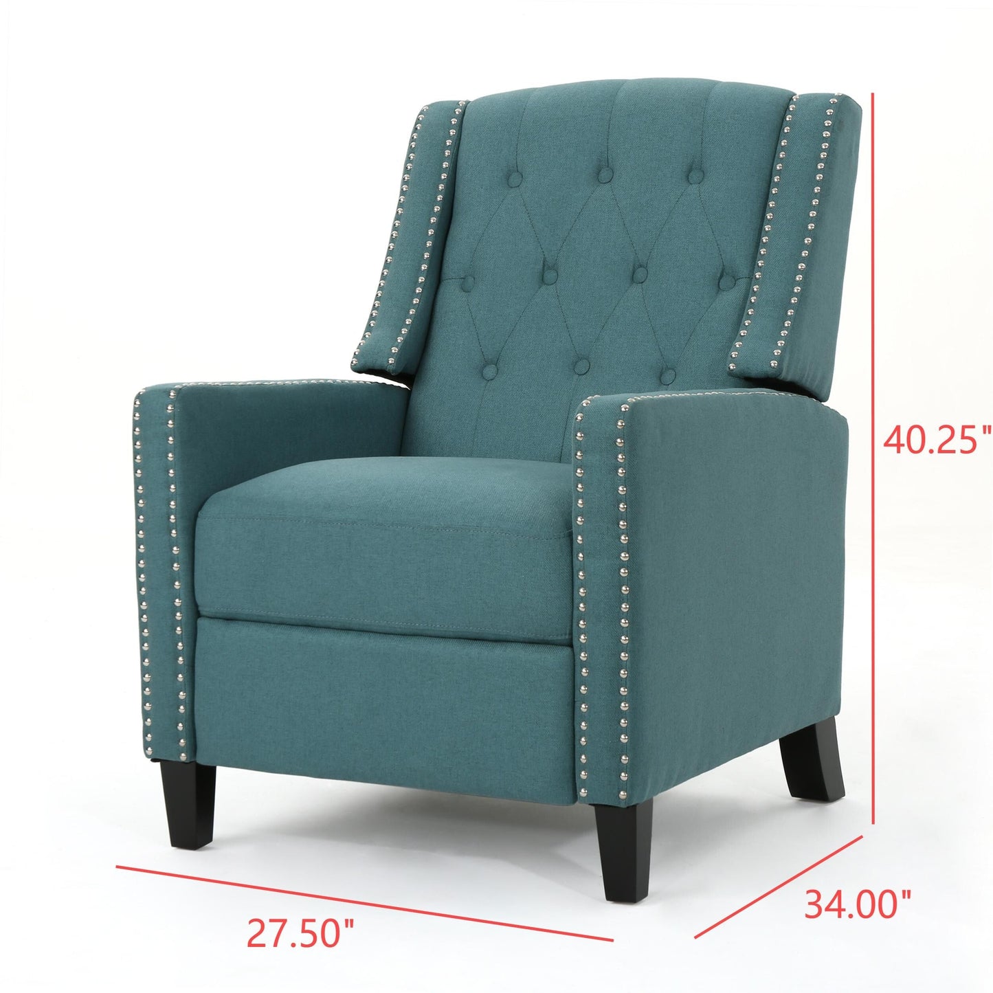 Fauteuil inclinable classique en tissu Roomfitters, élégant pour salon et chambre à coucher