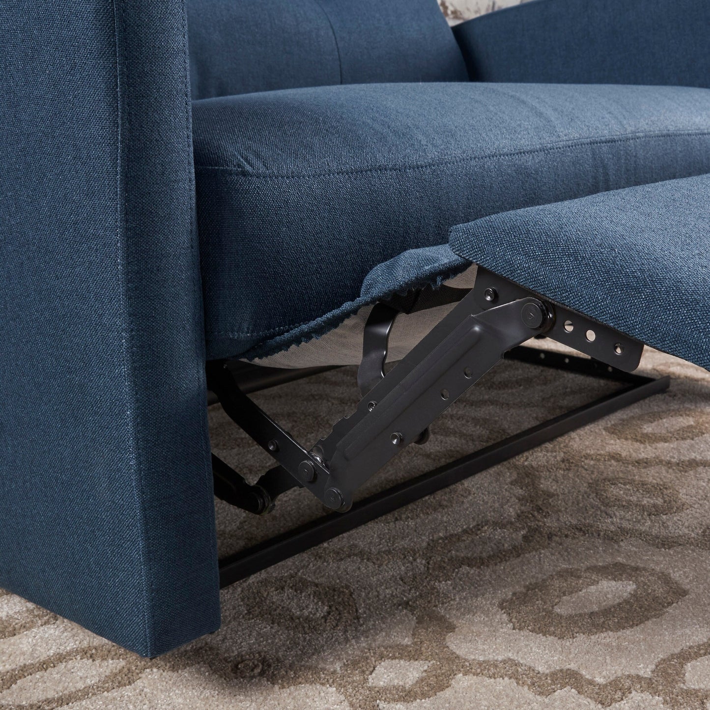 Canapé inclinable double Roomfitters avec dossier capitonné et accoudoirs en similicuir