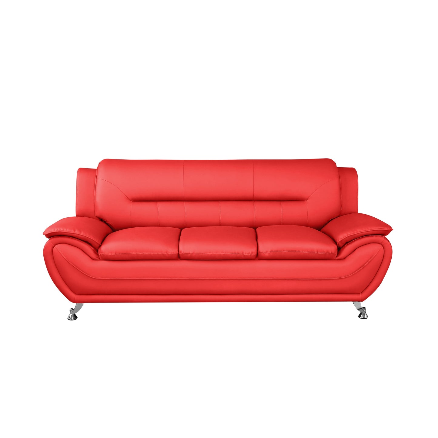 Canapé Sanuel 79.2 en similicuir avec accoudoirs coussinés